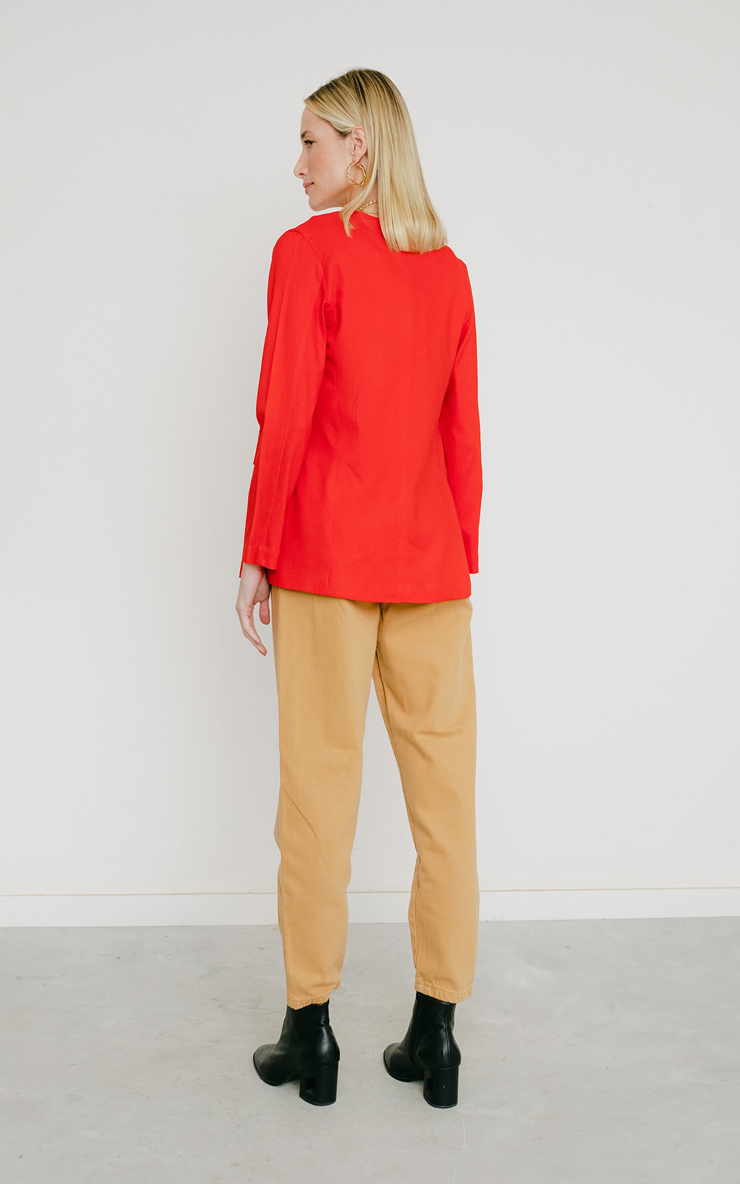 Blazer Neutro Vermelho