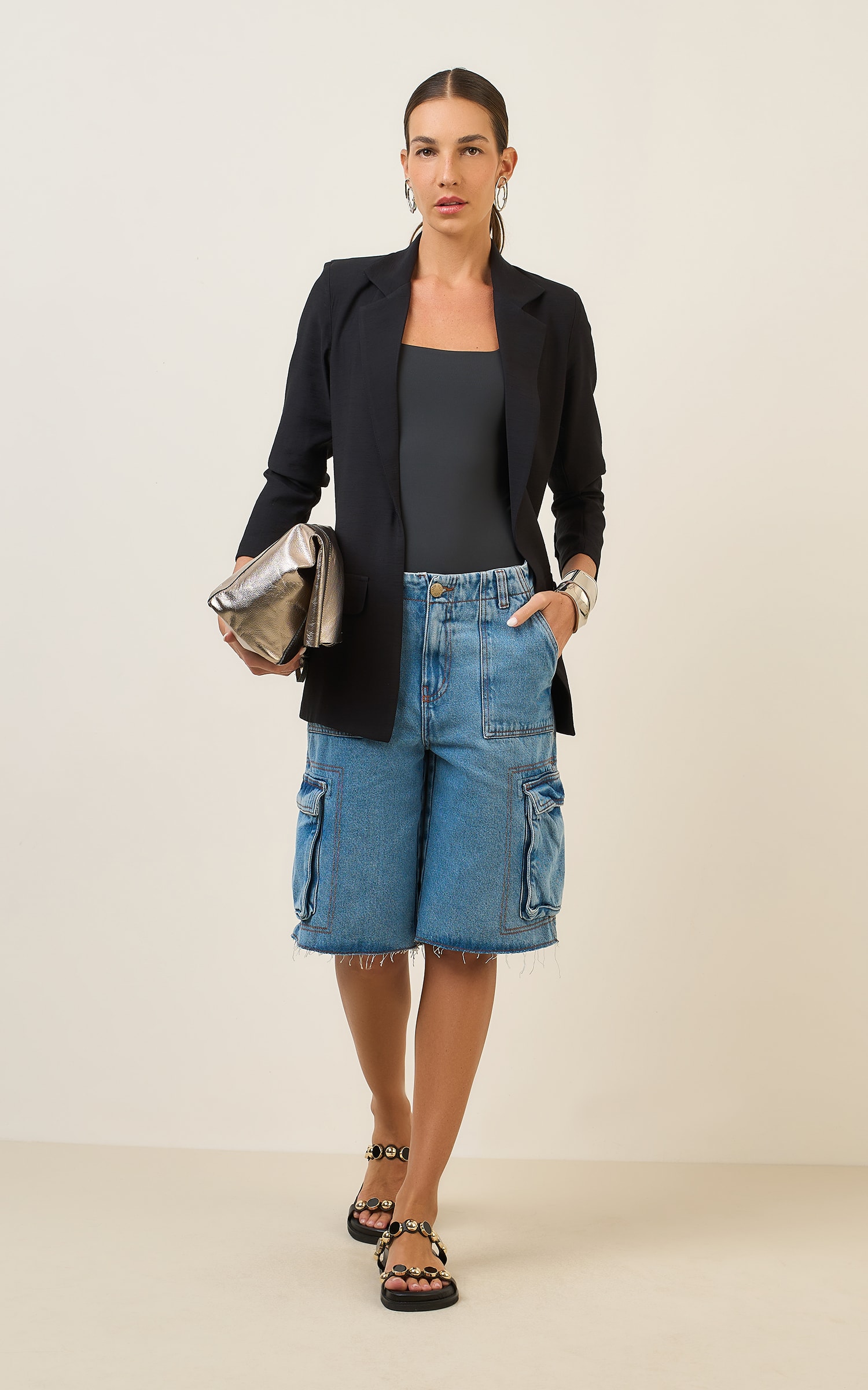 Blazer Print Preto