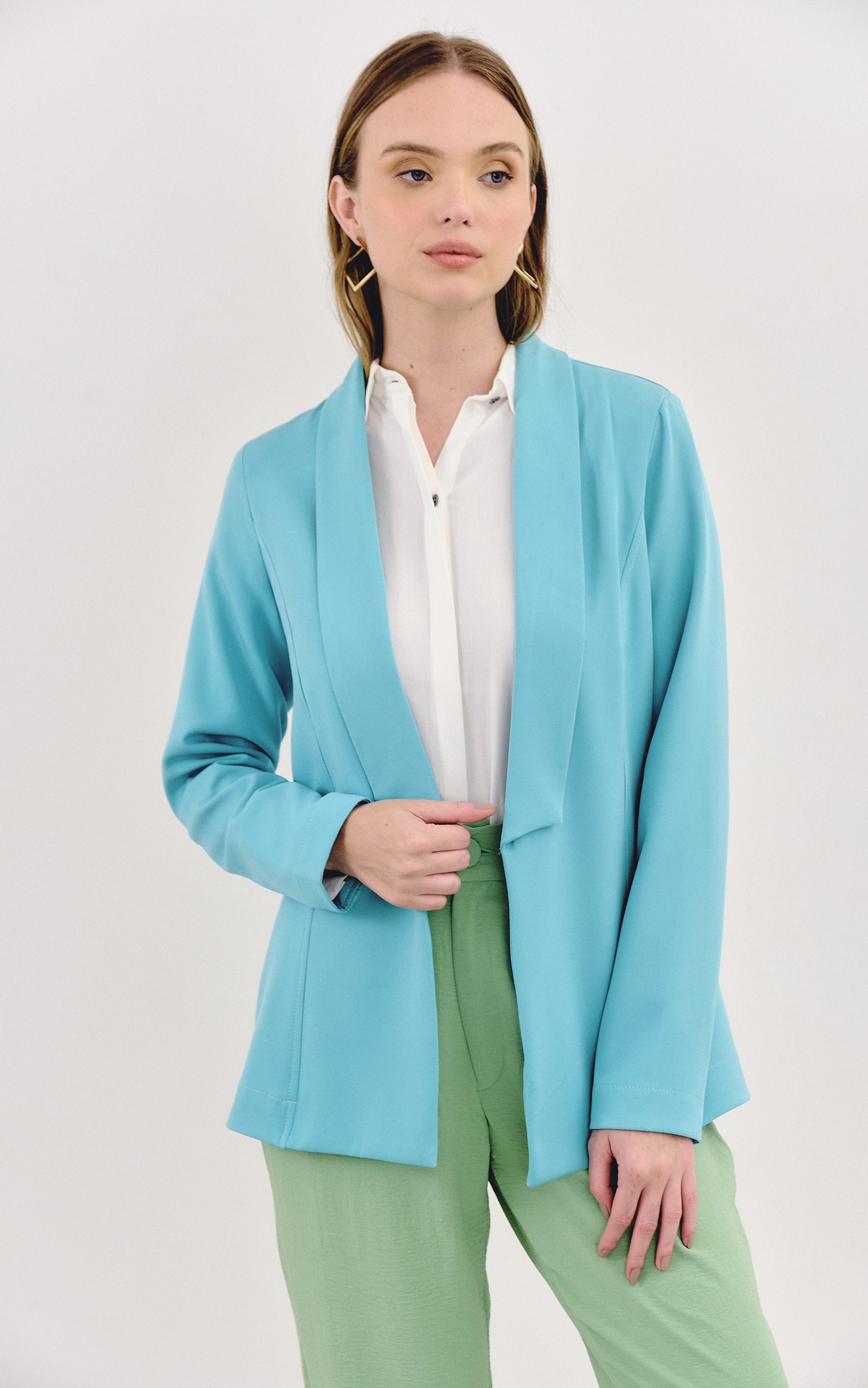 Blazer Prisma Turquesa