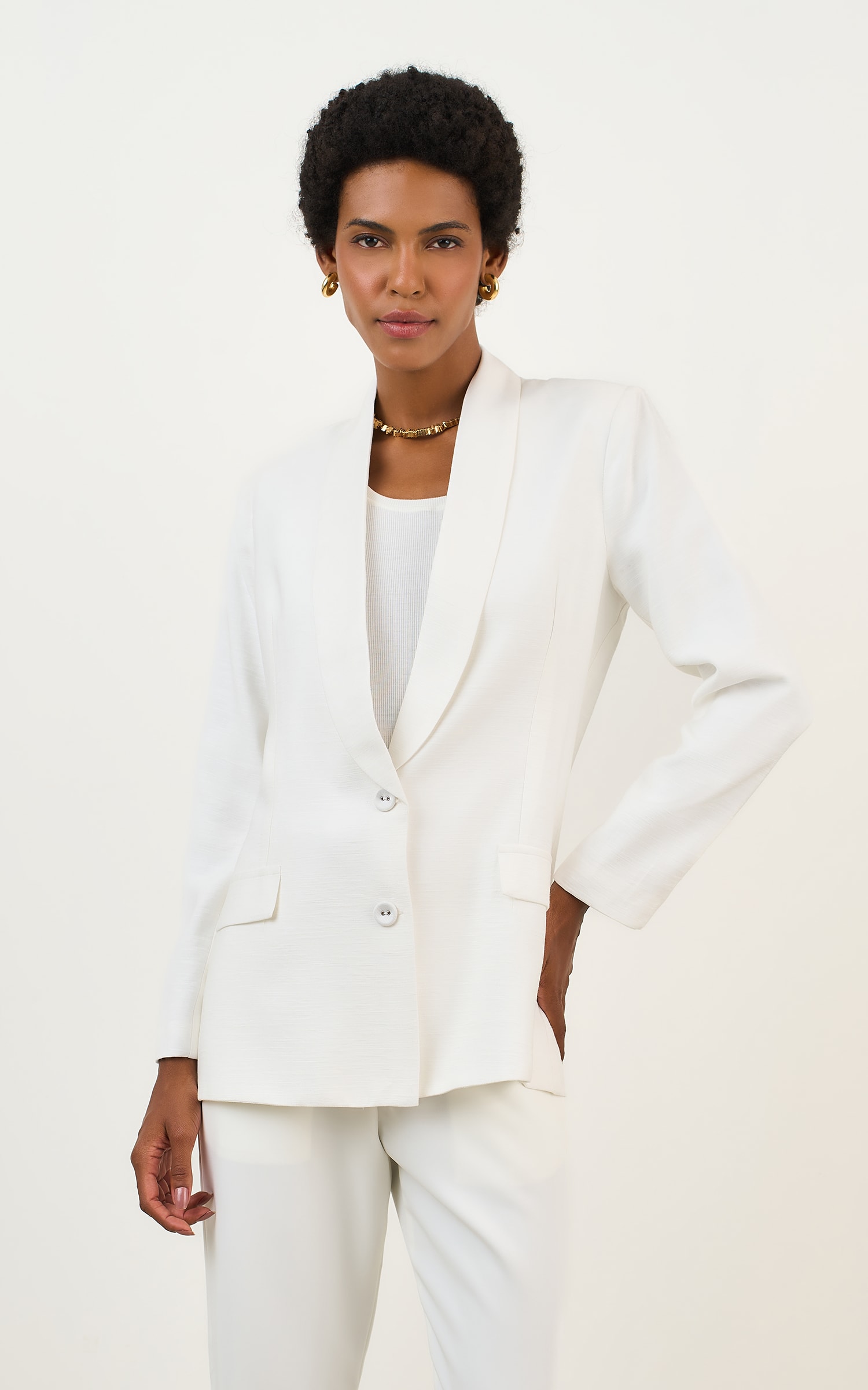 Blazer Reto Amaranto Off White