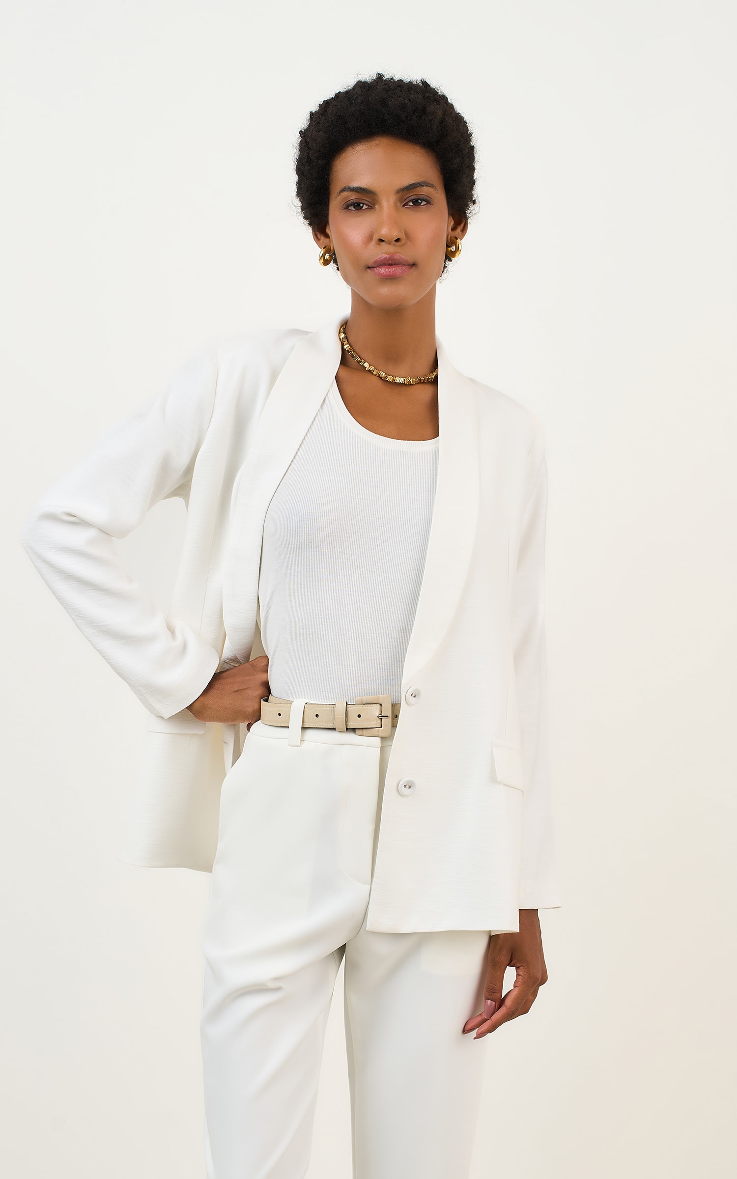 Blazer Reto Amaranto Off White