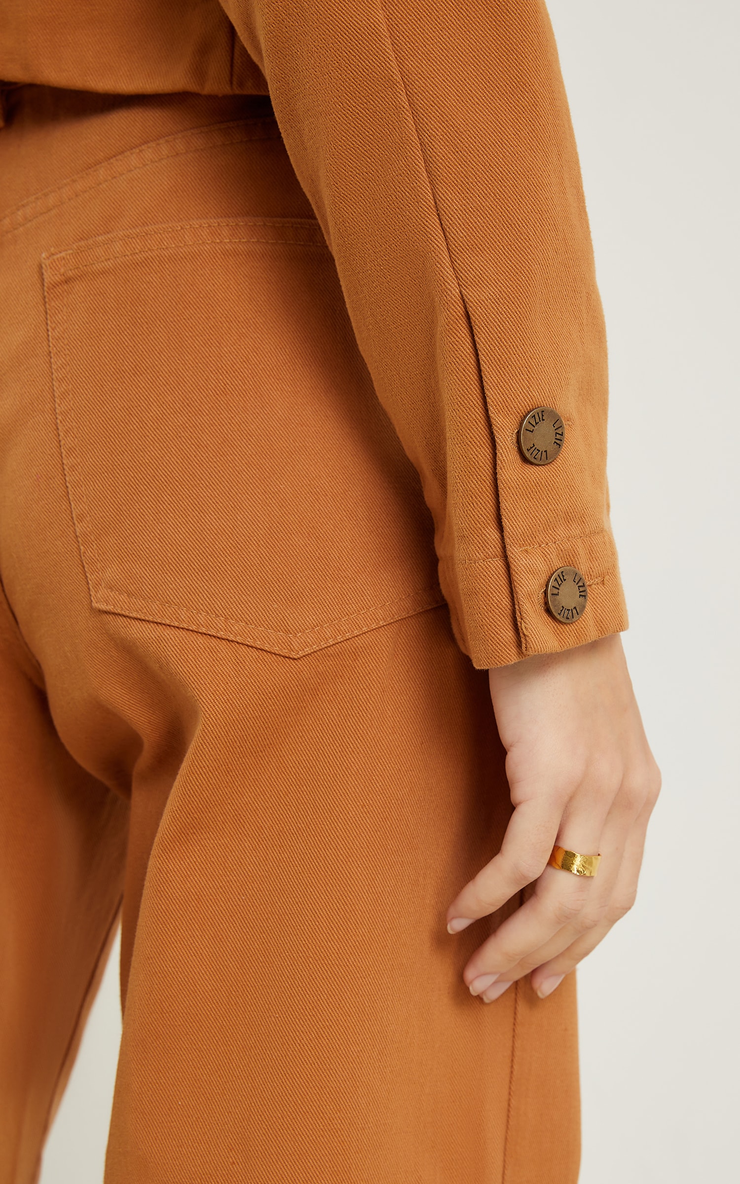 Blazer Sarja Botões Caramelo