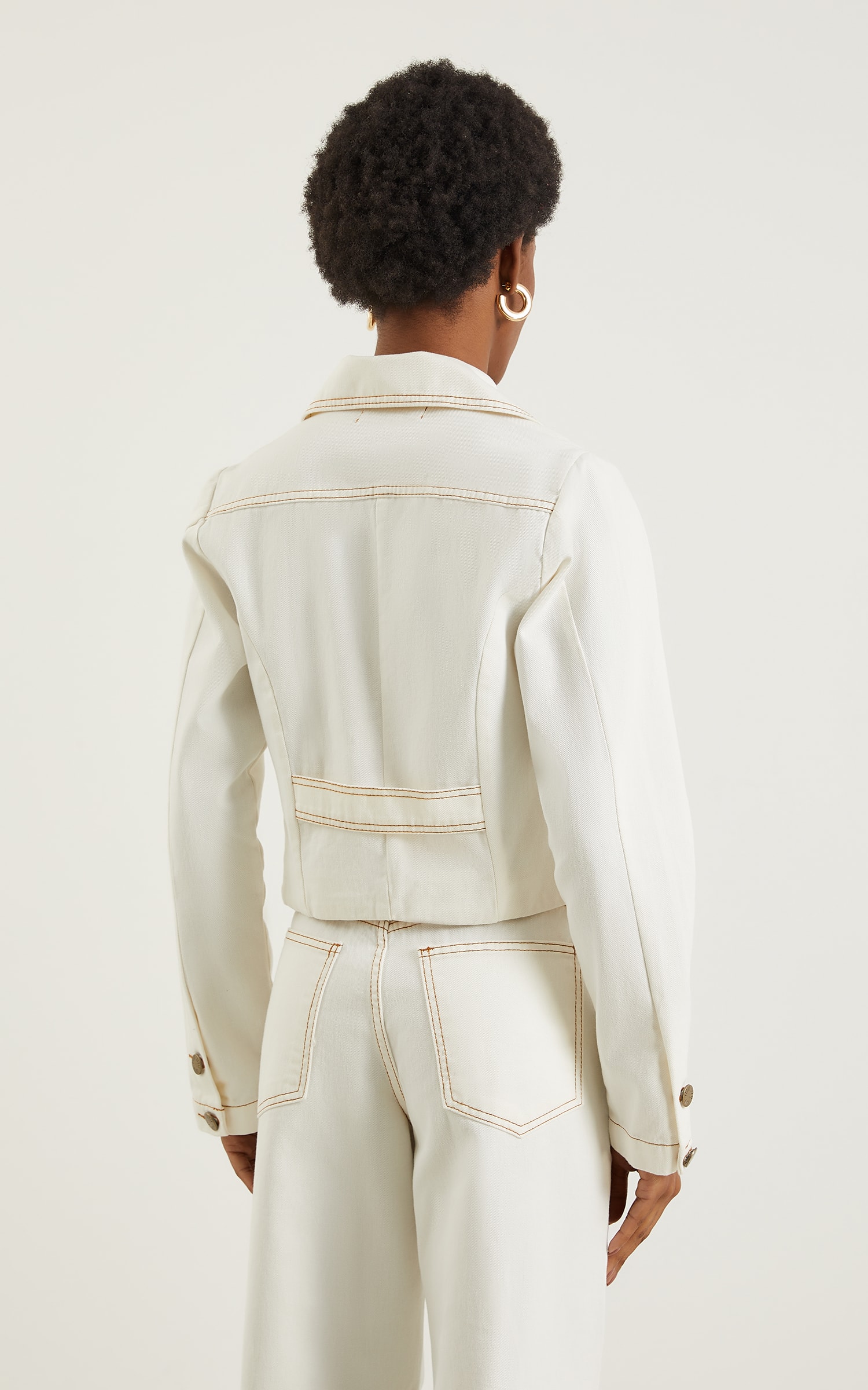 Blazer Sarja Botões Off White