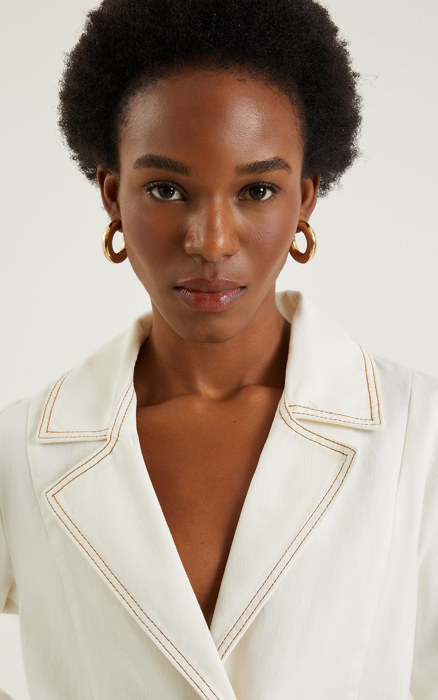 Blazer Sarja Botões Off White
