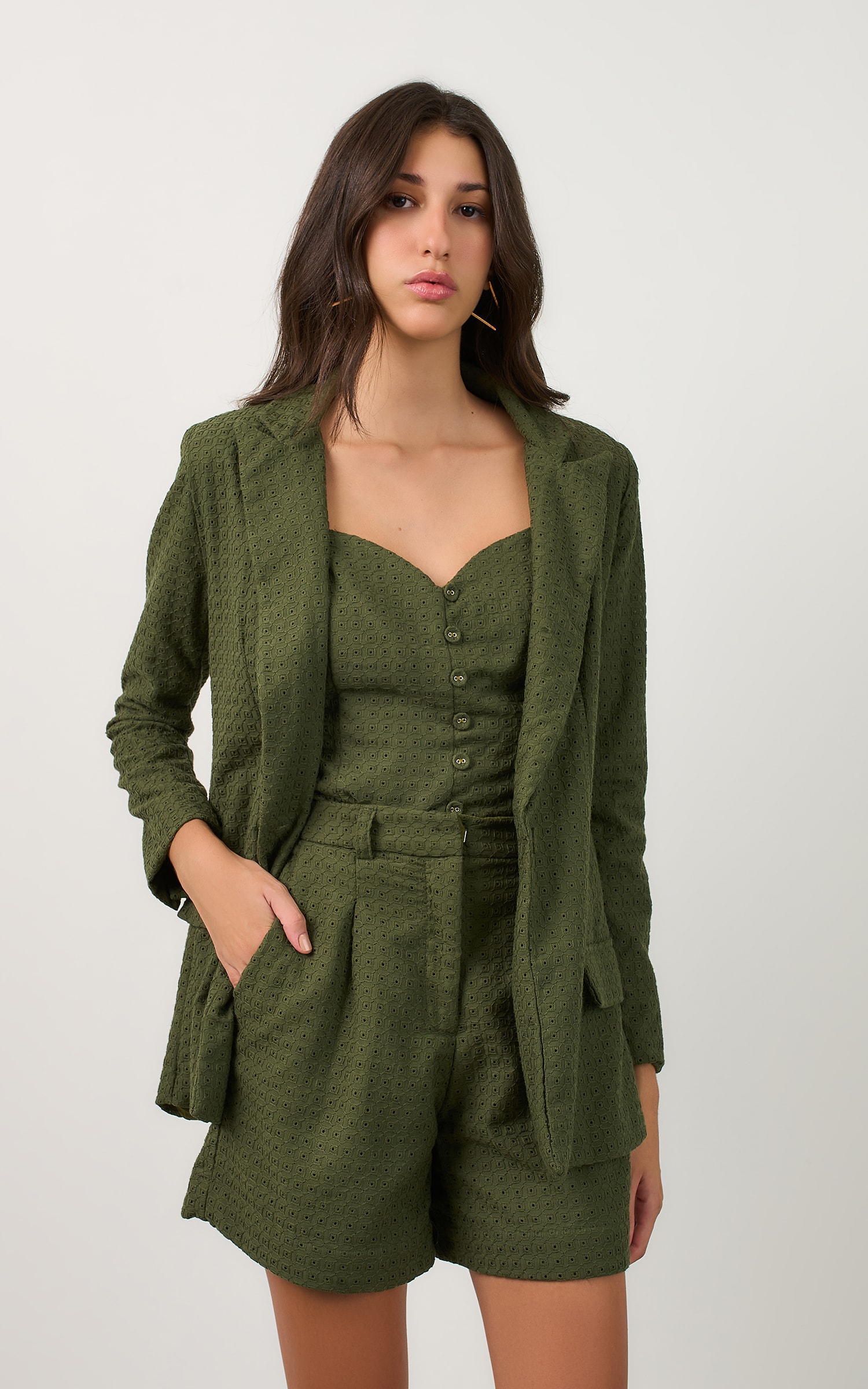 Blazer Selenita Verde Musgo