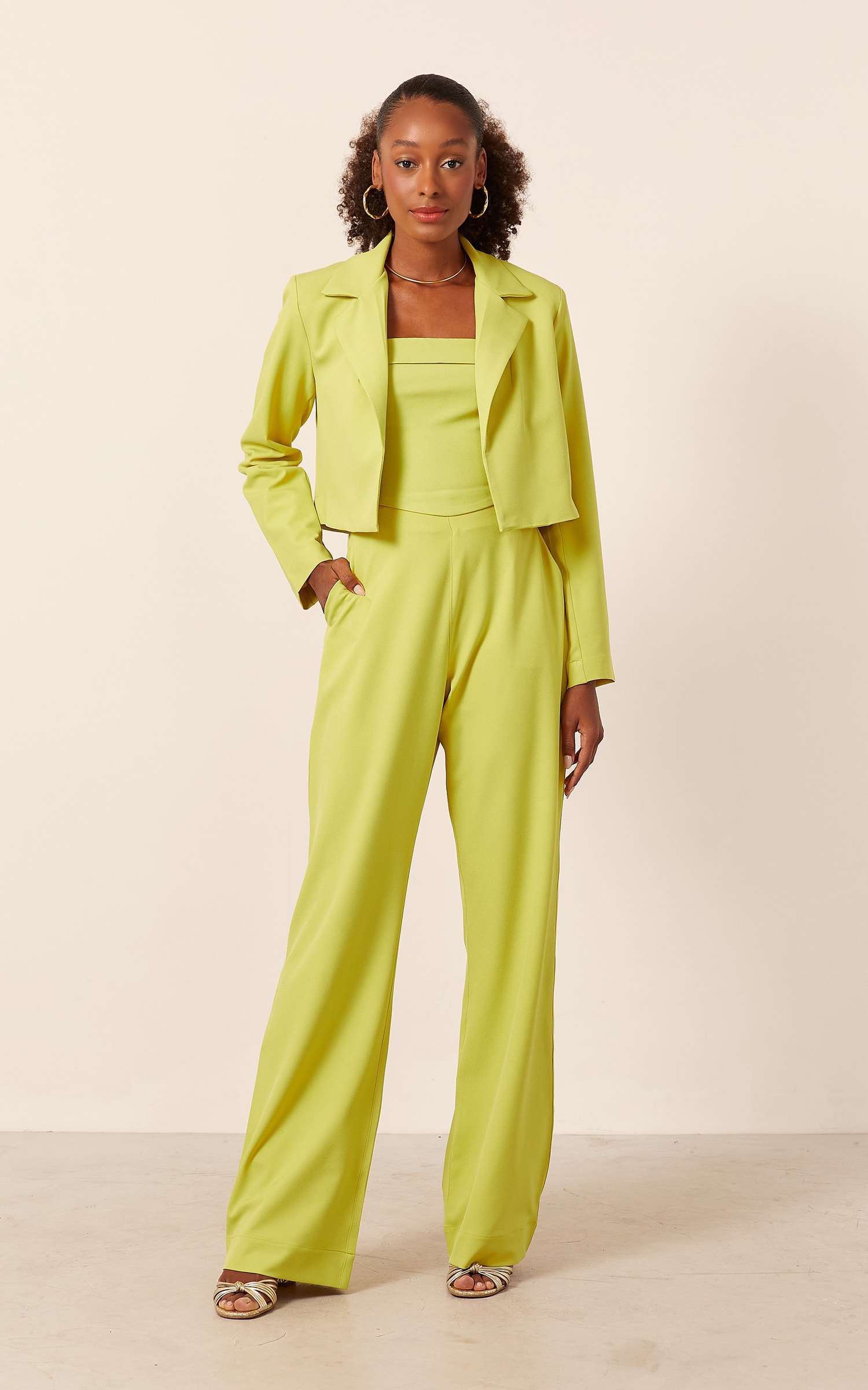Blazer Sweet Cropped Lima