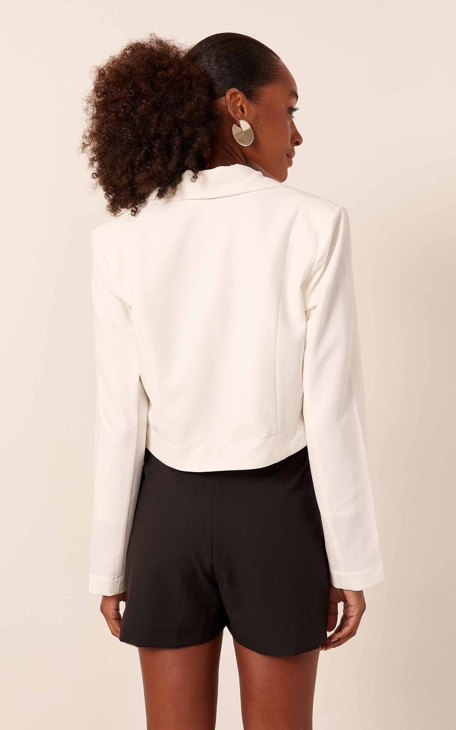 Blazer Sweet Cropped Off White