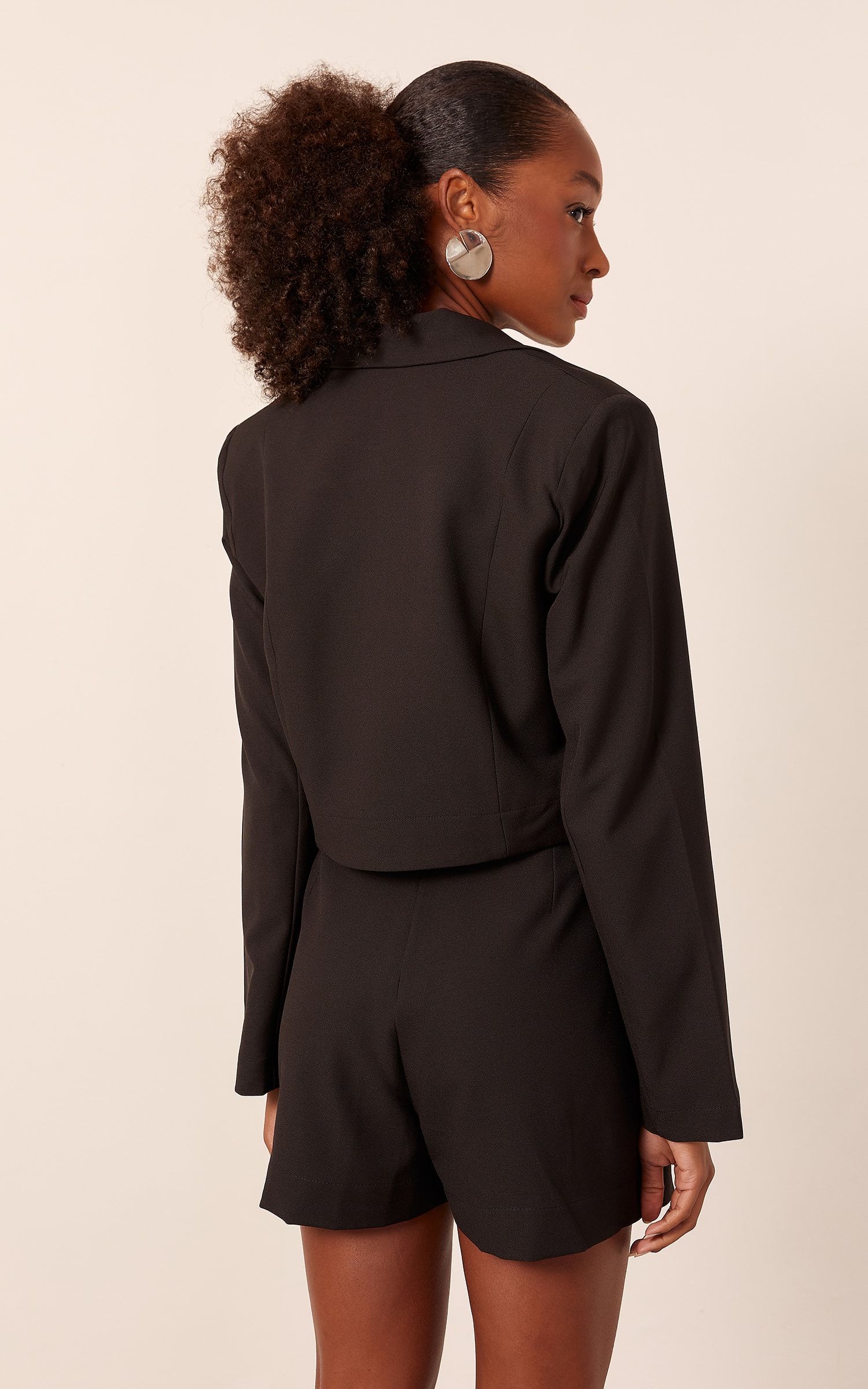 Blazer Sweet Cropped Preto
