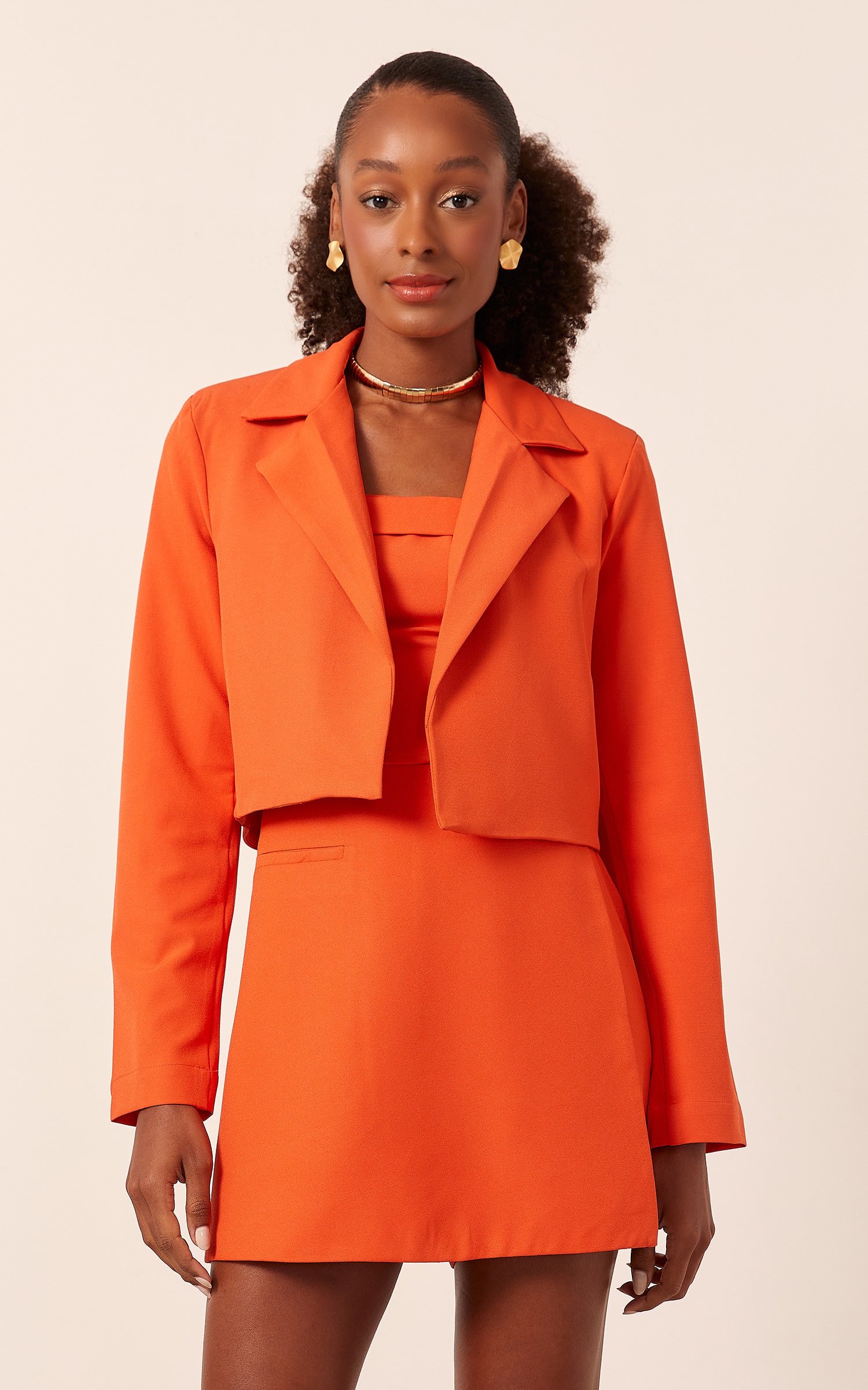 Blazer Sweet Cropped Vermelho
