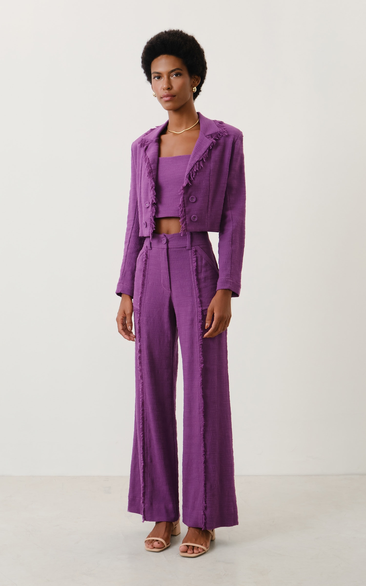 Blazer Tweed Aspen Ametista