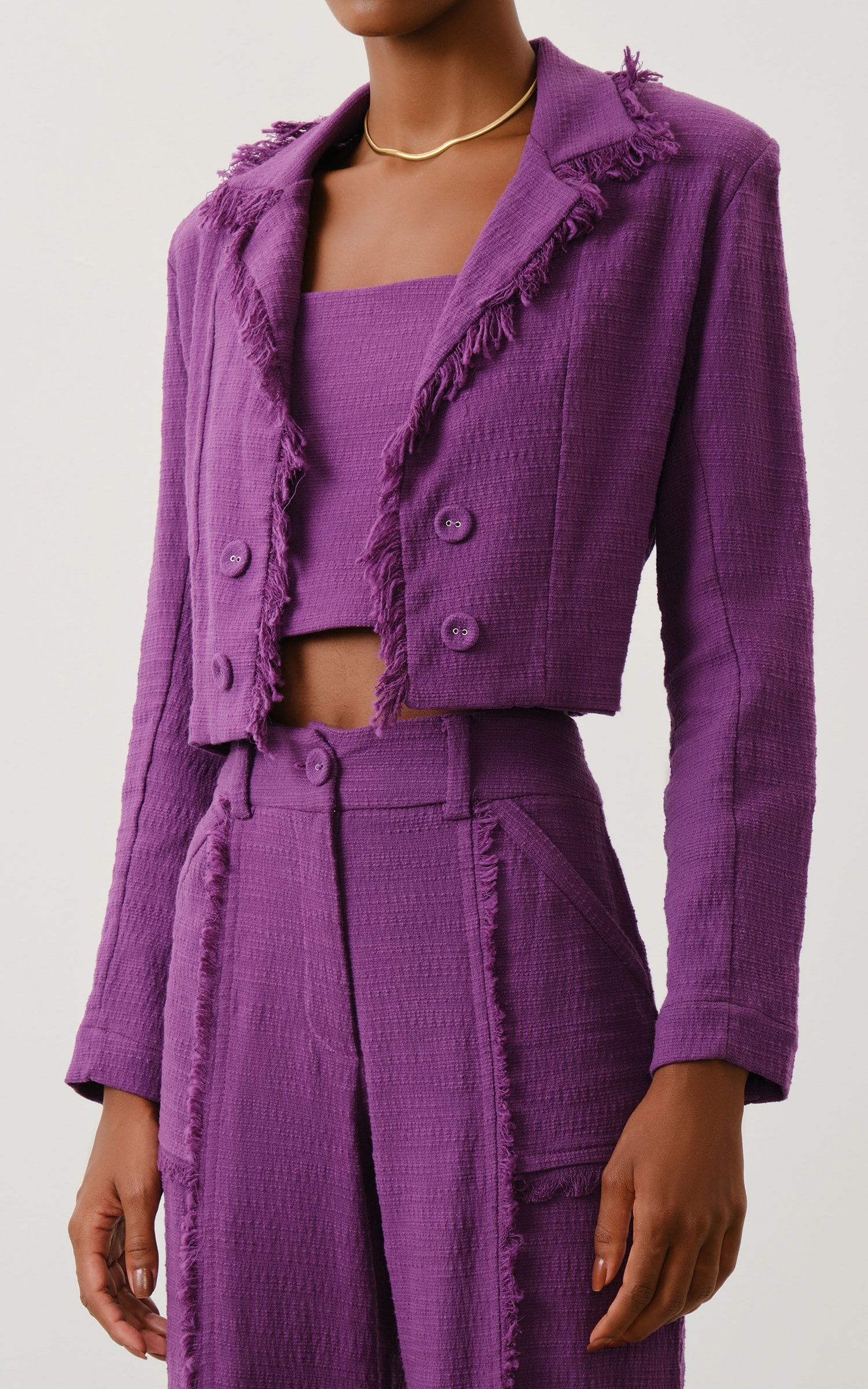 Blazer Tweed Aspen Ametista
