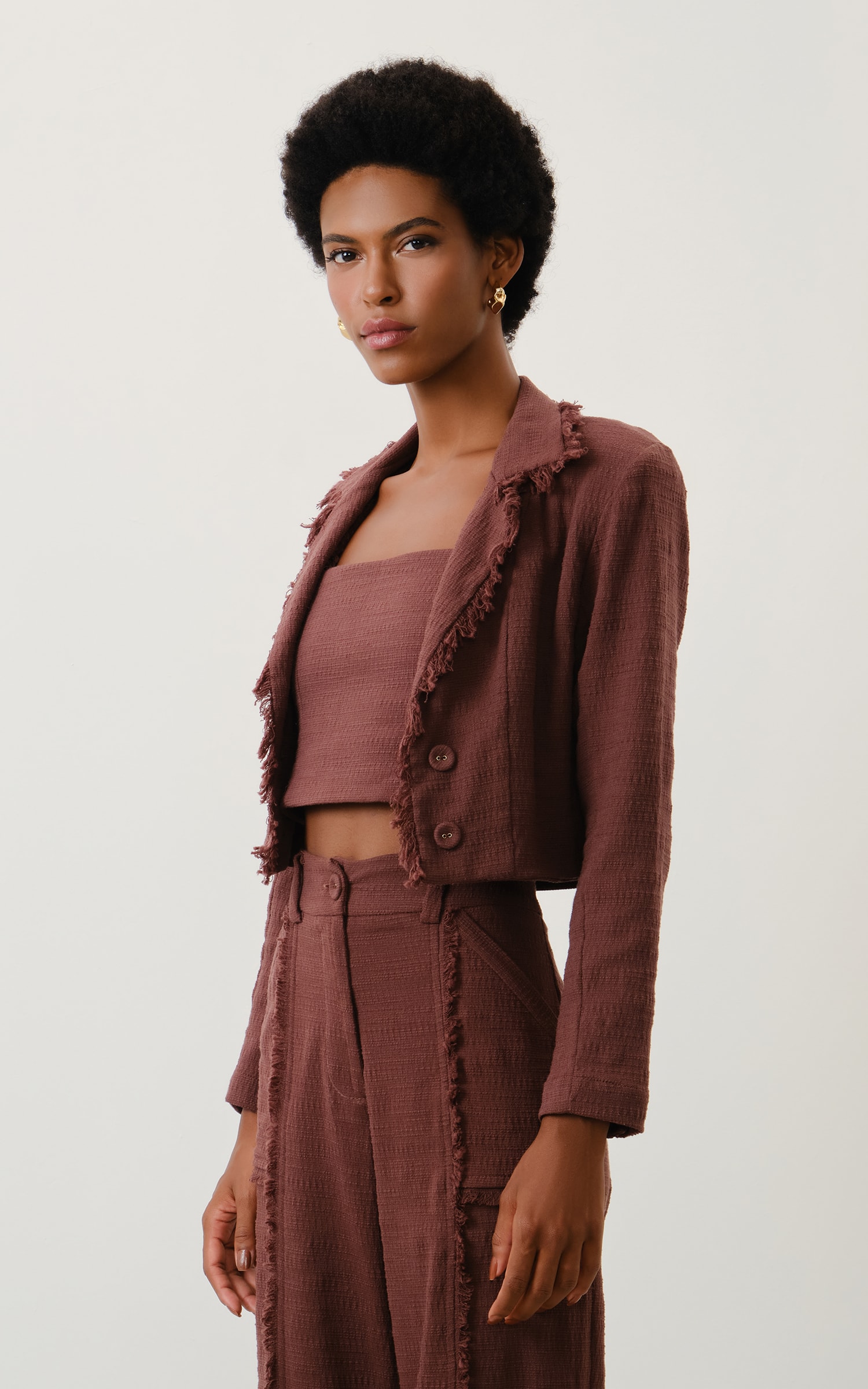 Blazer Tweed Aspen Chocolate