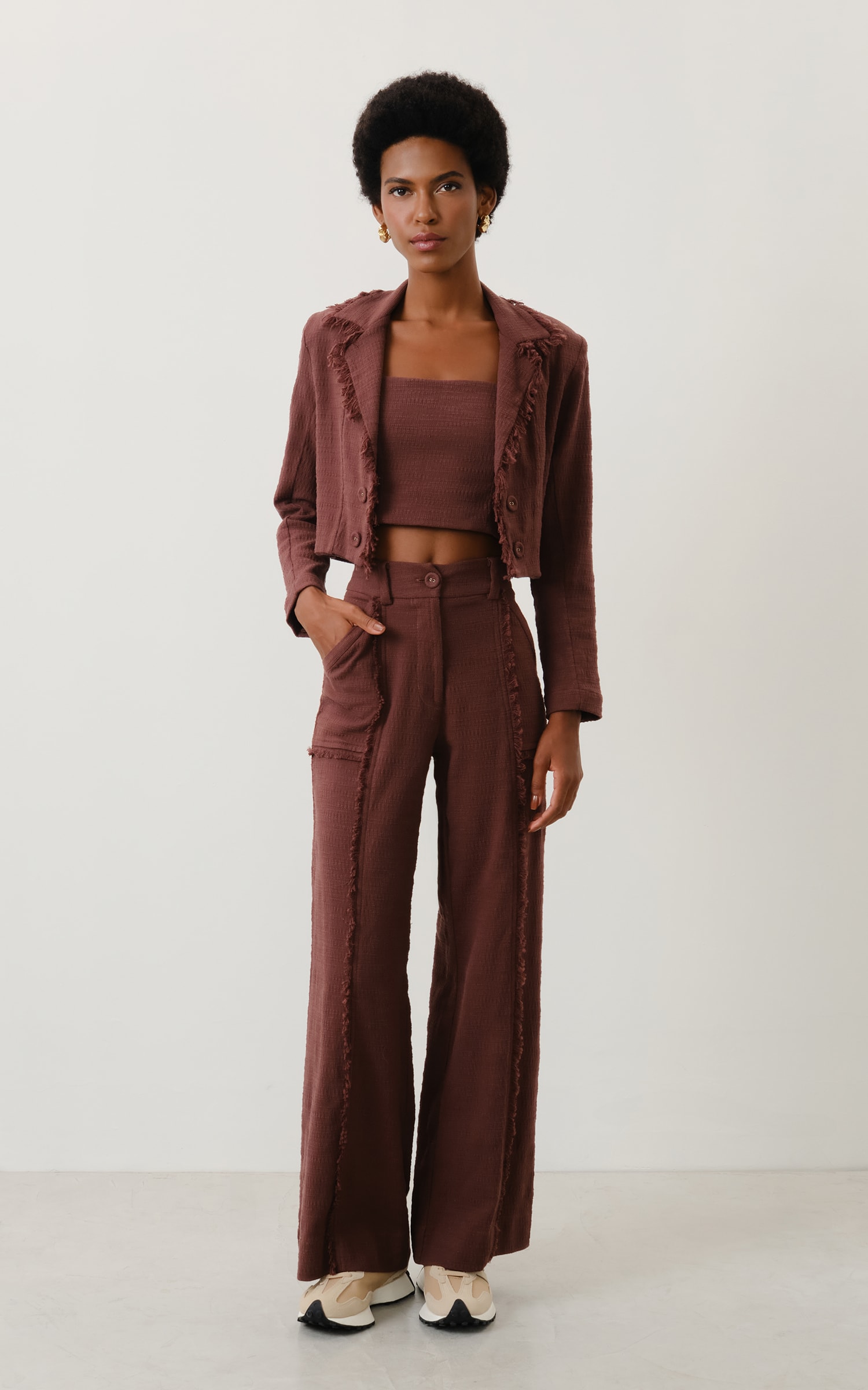 Blazer Tweed Aspen Chocolate