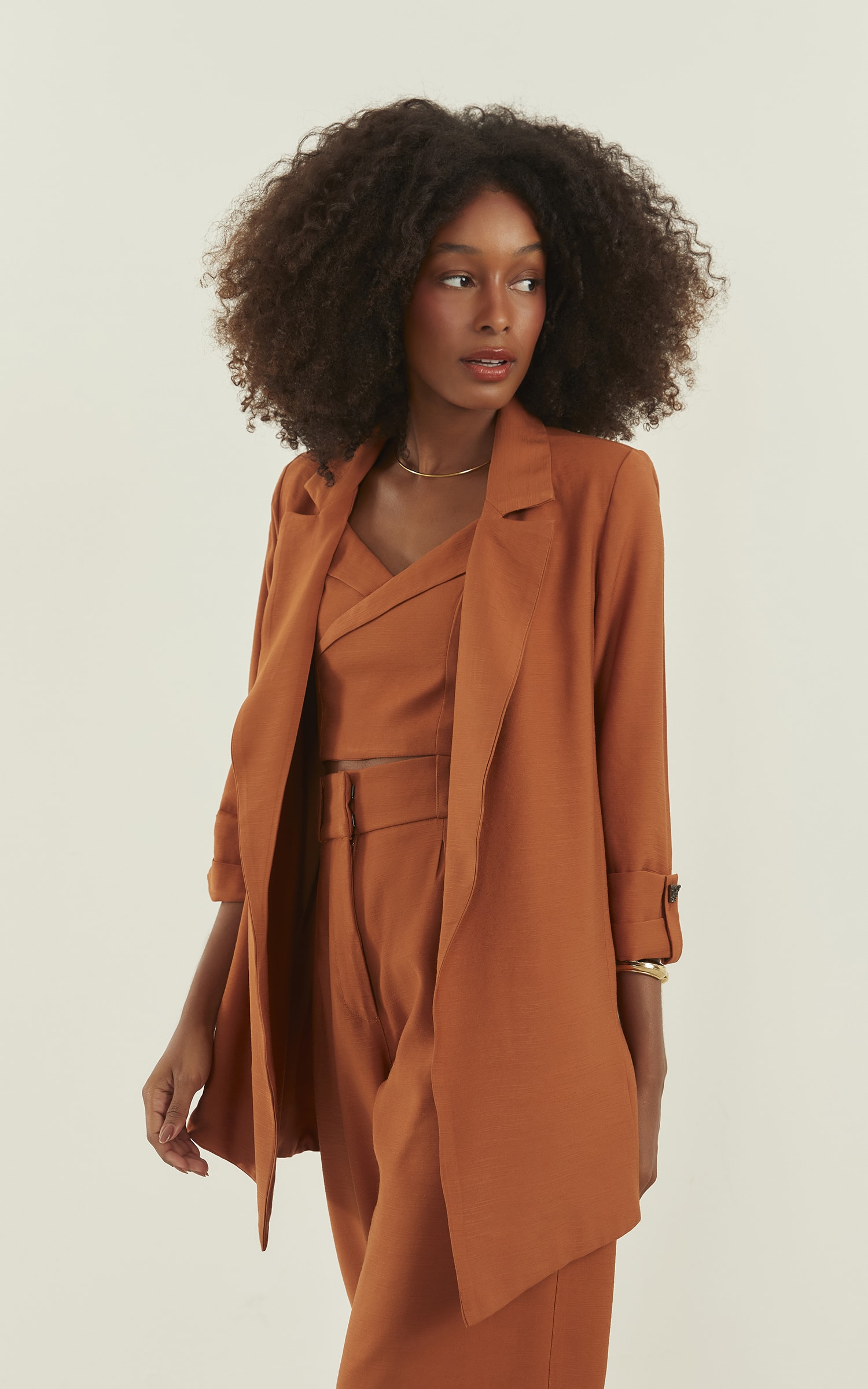 Blazer Wish Oversized Caramelo