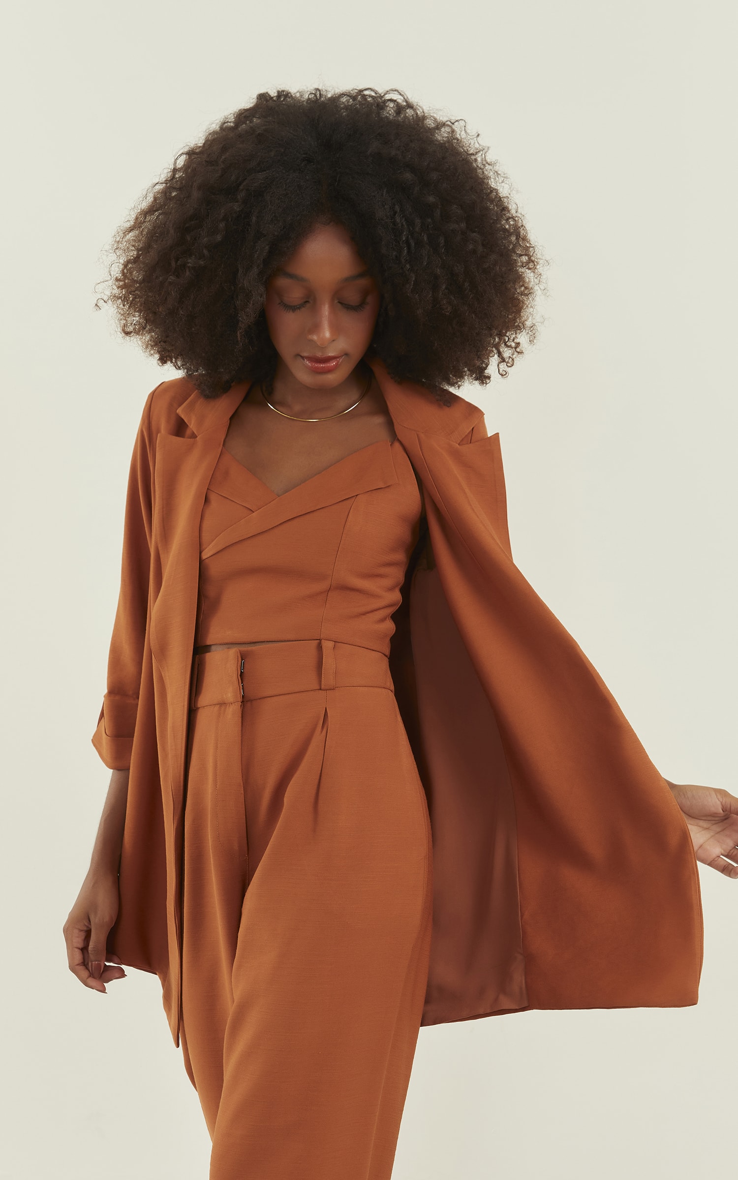 Blazer Wish Oversized Caramelo