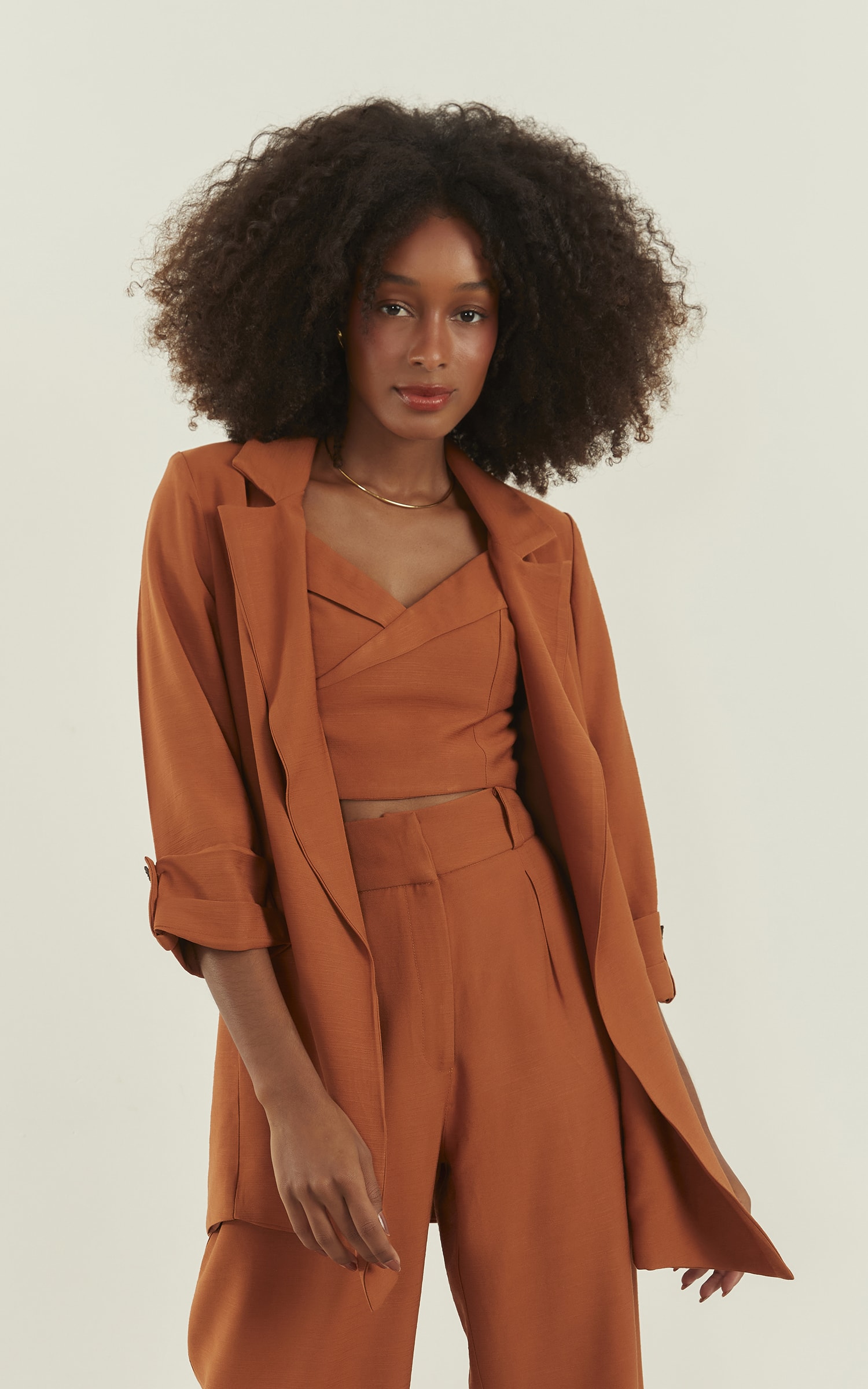 Blazer Wish Oversized Caramelo