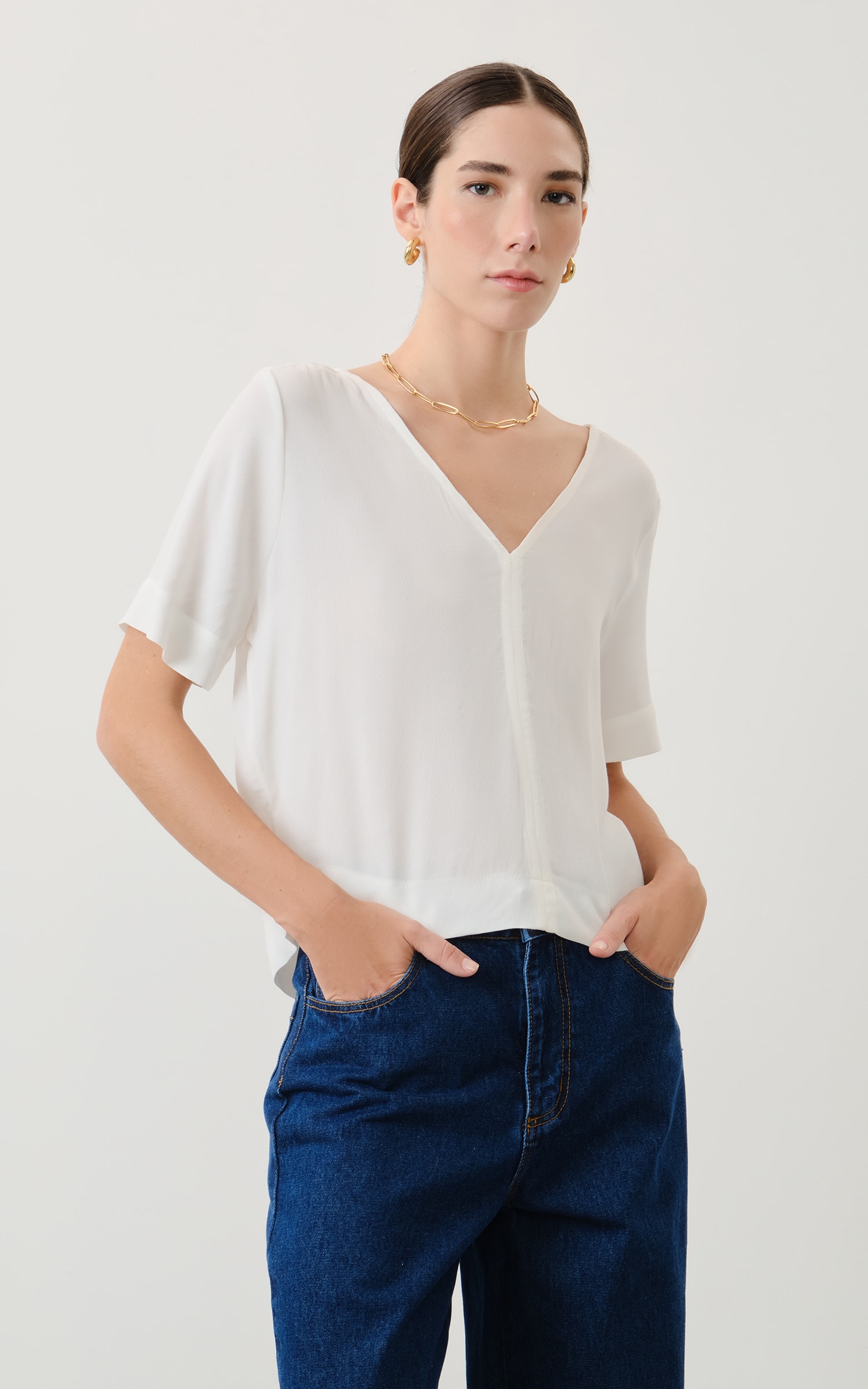 Blusa a Fio River Off White