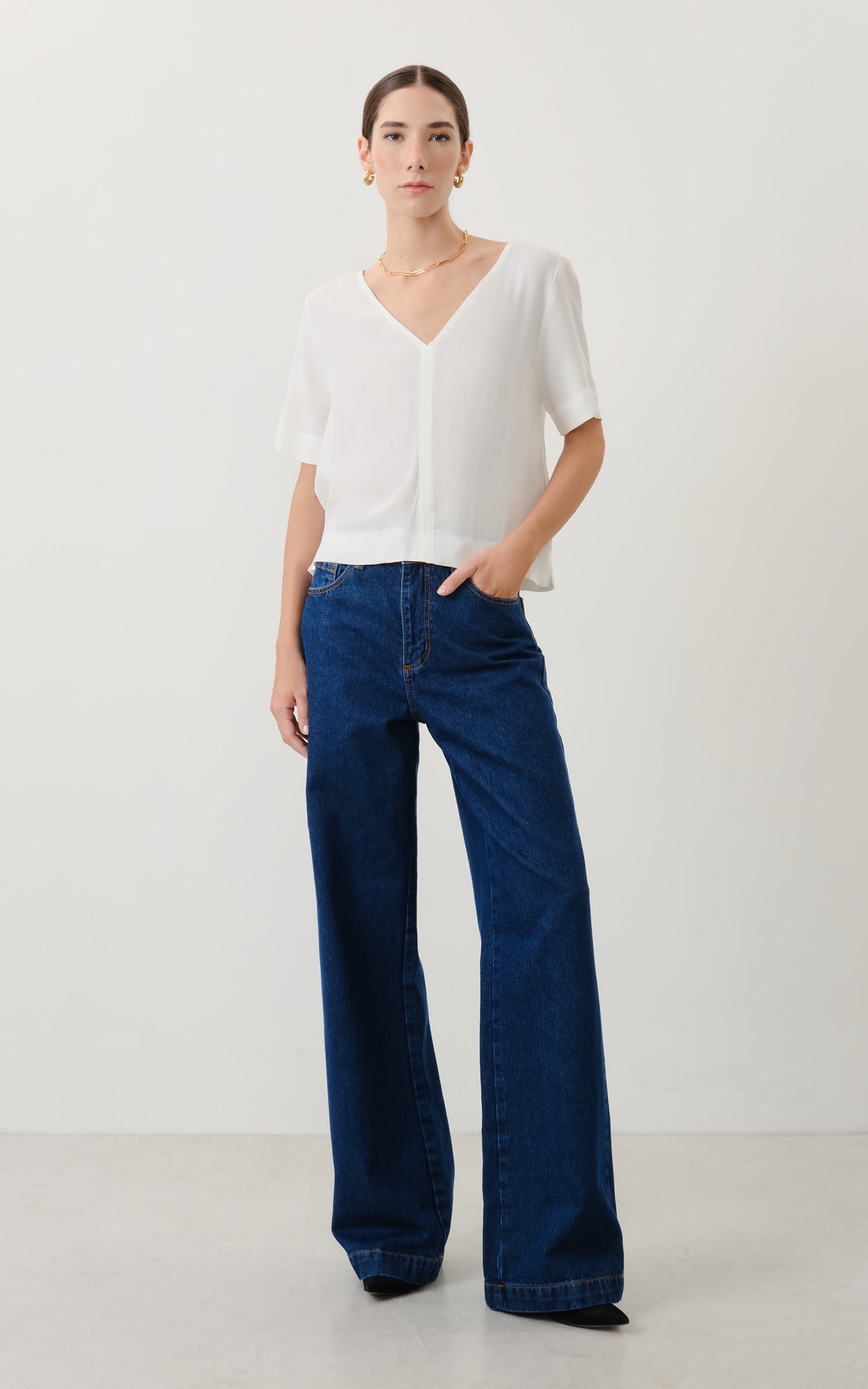 Blusa a Fio River Off White