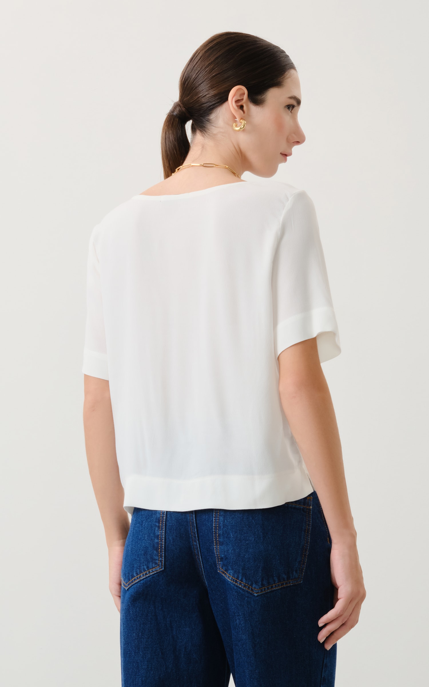 Blusa a Fio River Off White