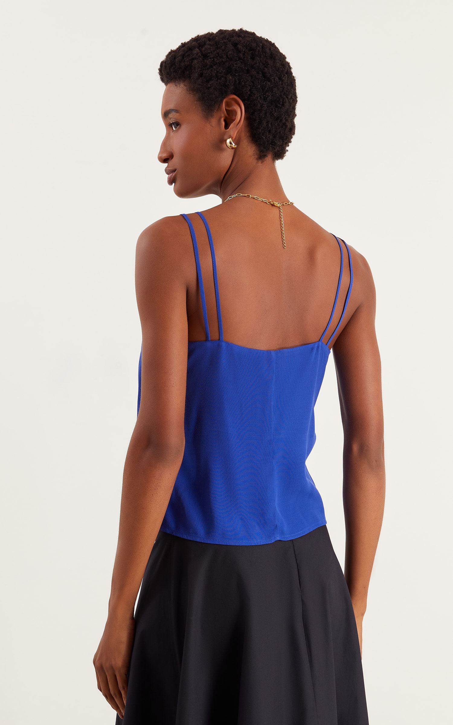 Blusa Alça Dupla Enseada Azul