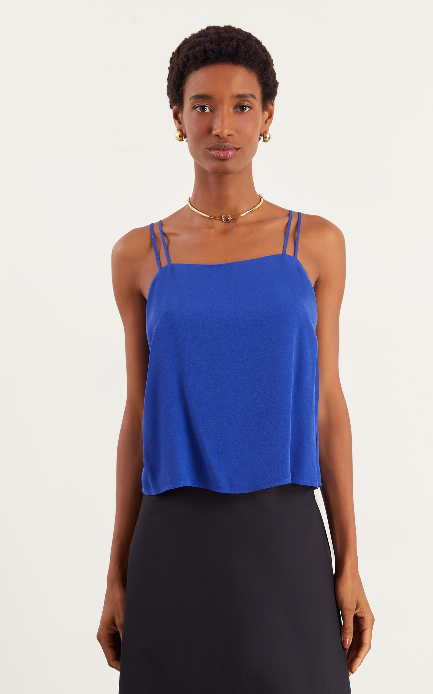 Blusa Alça Dupla Enseada Azul
