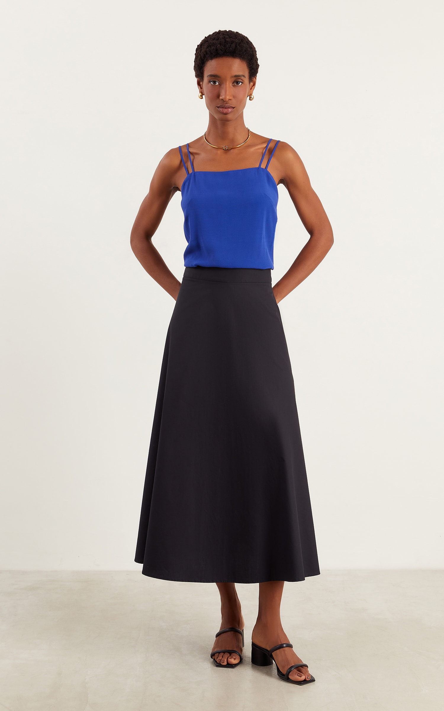 Blusa Alça Dupla Enseada Azul