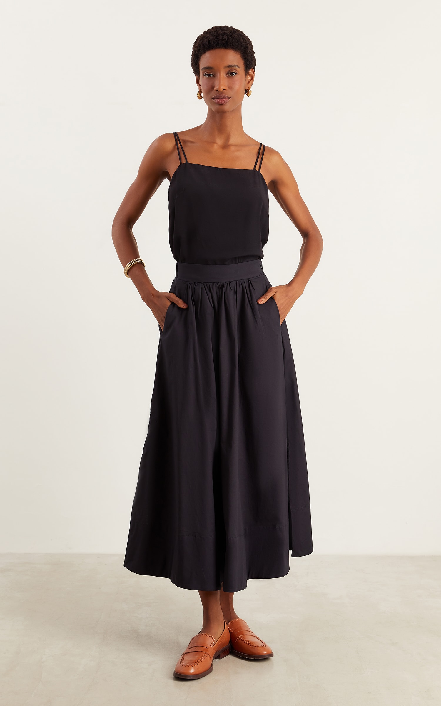 Blusa Alça Dupla Enseada Preto