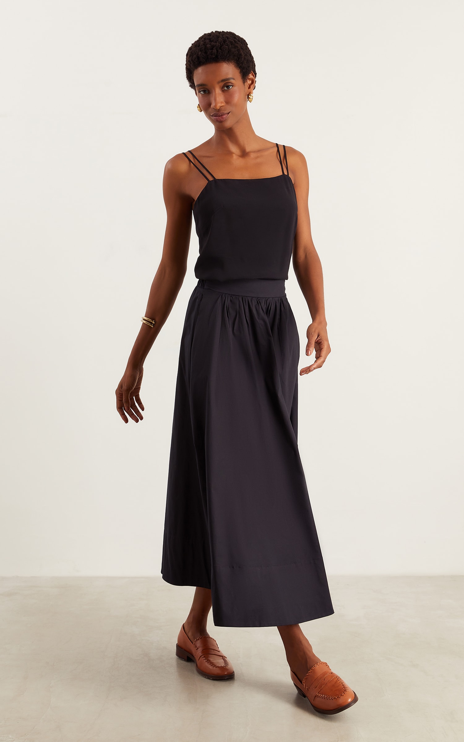 Blusa Alça Dupla Enseada Preto