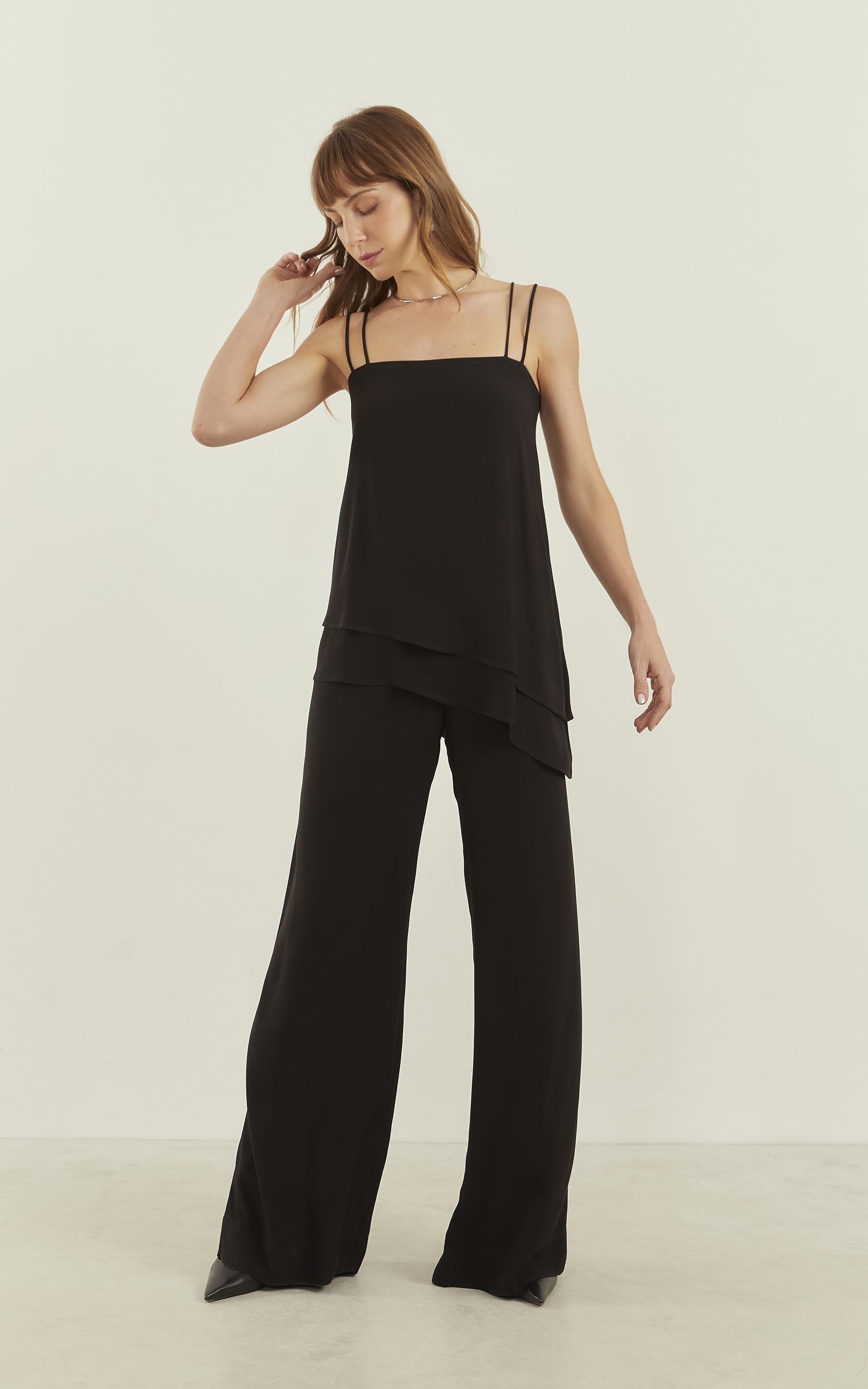 Blusa Alongada Ravena Preto