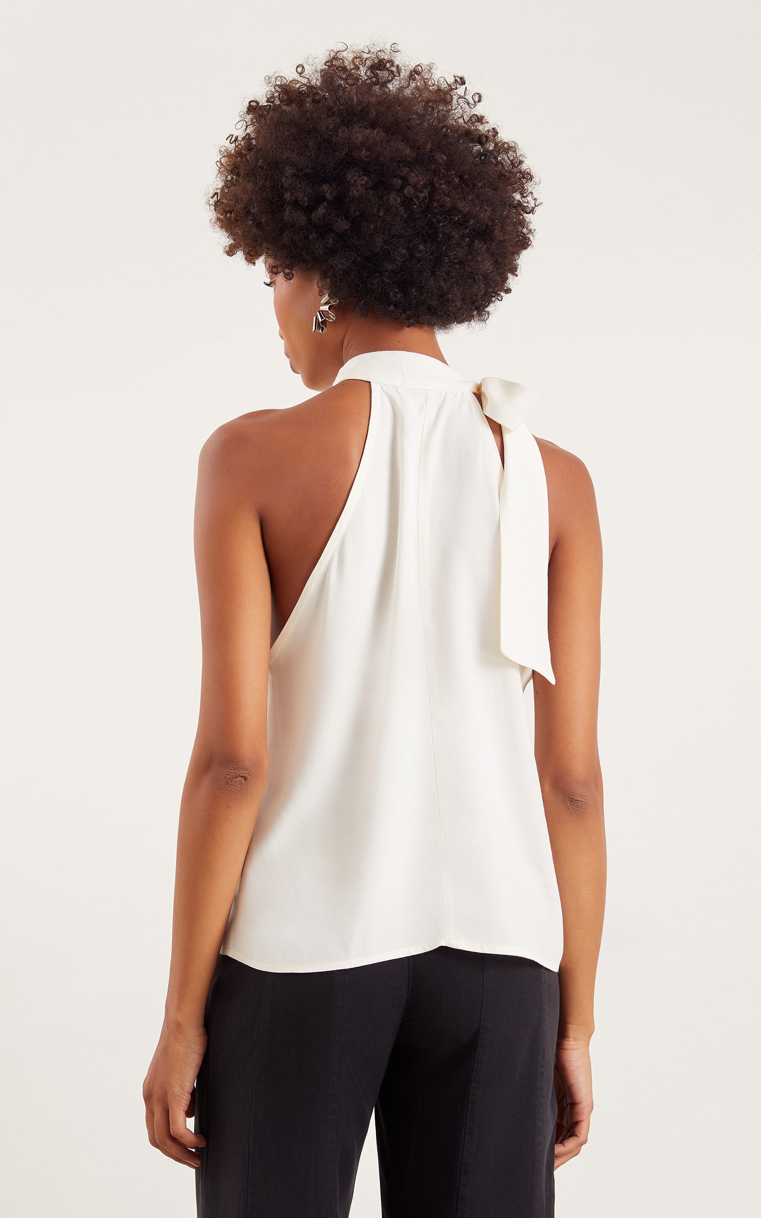 Blusa Amarração Flora Off White