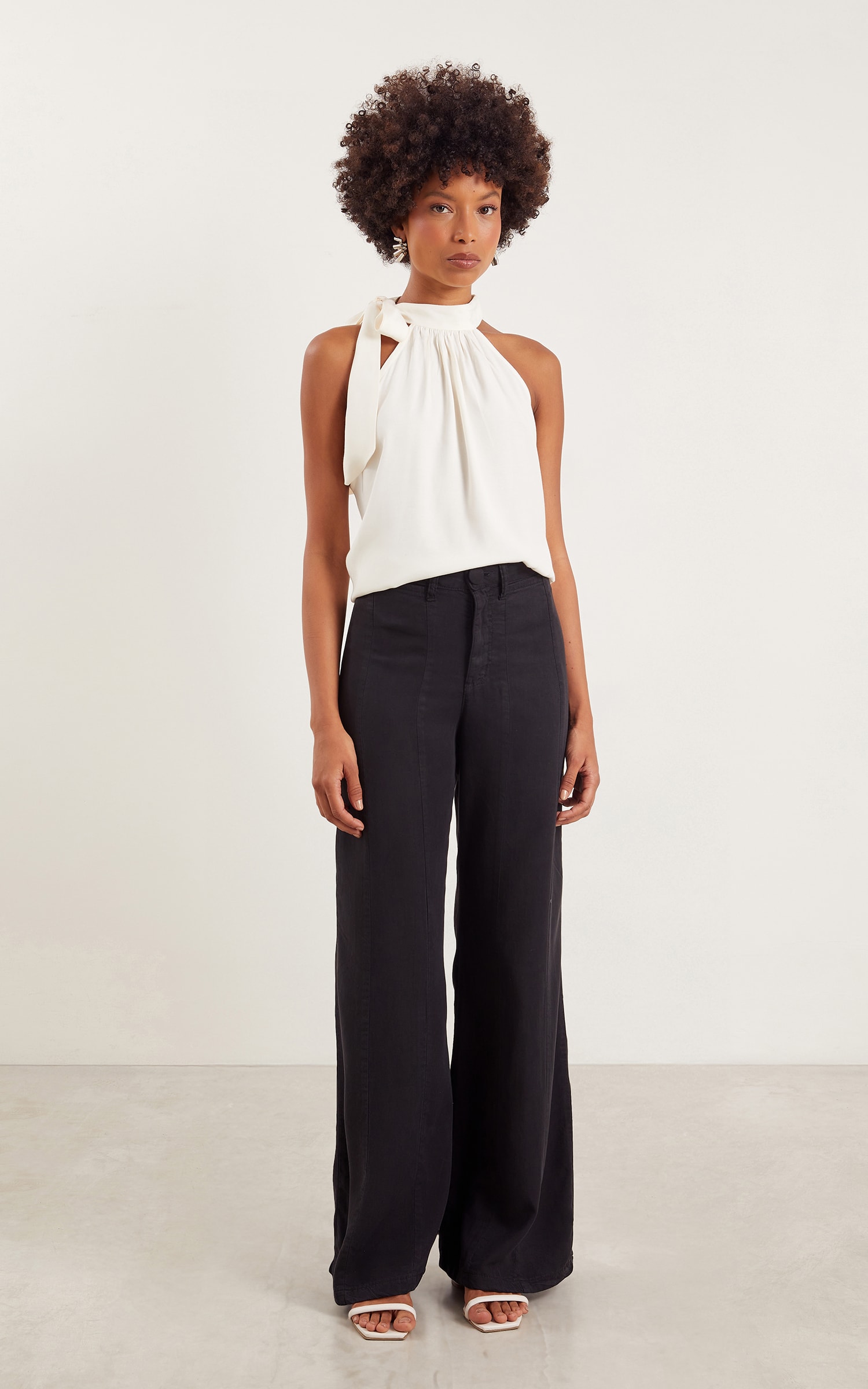 Blusa Amarração Flora Off White