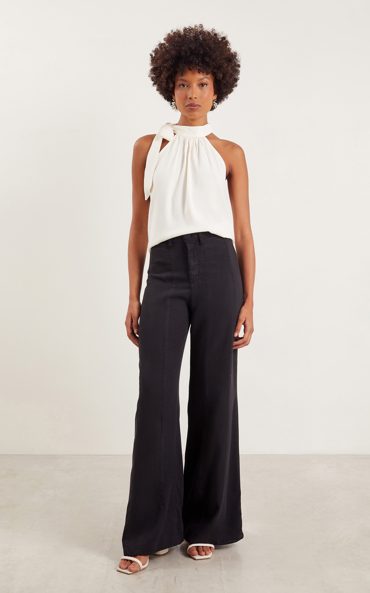 Blusa Amarração Flora Off White