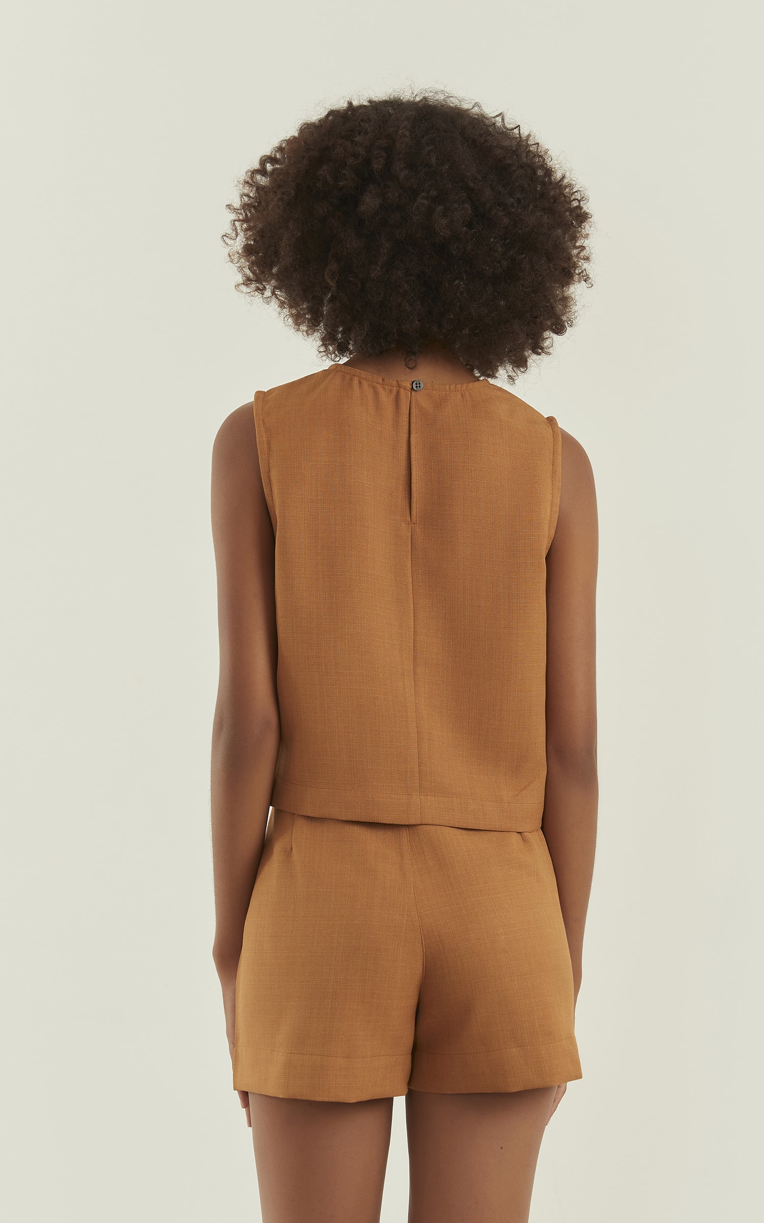 Blusa Aura Decote Canoa Cappuccino