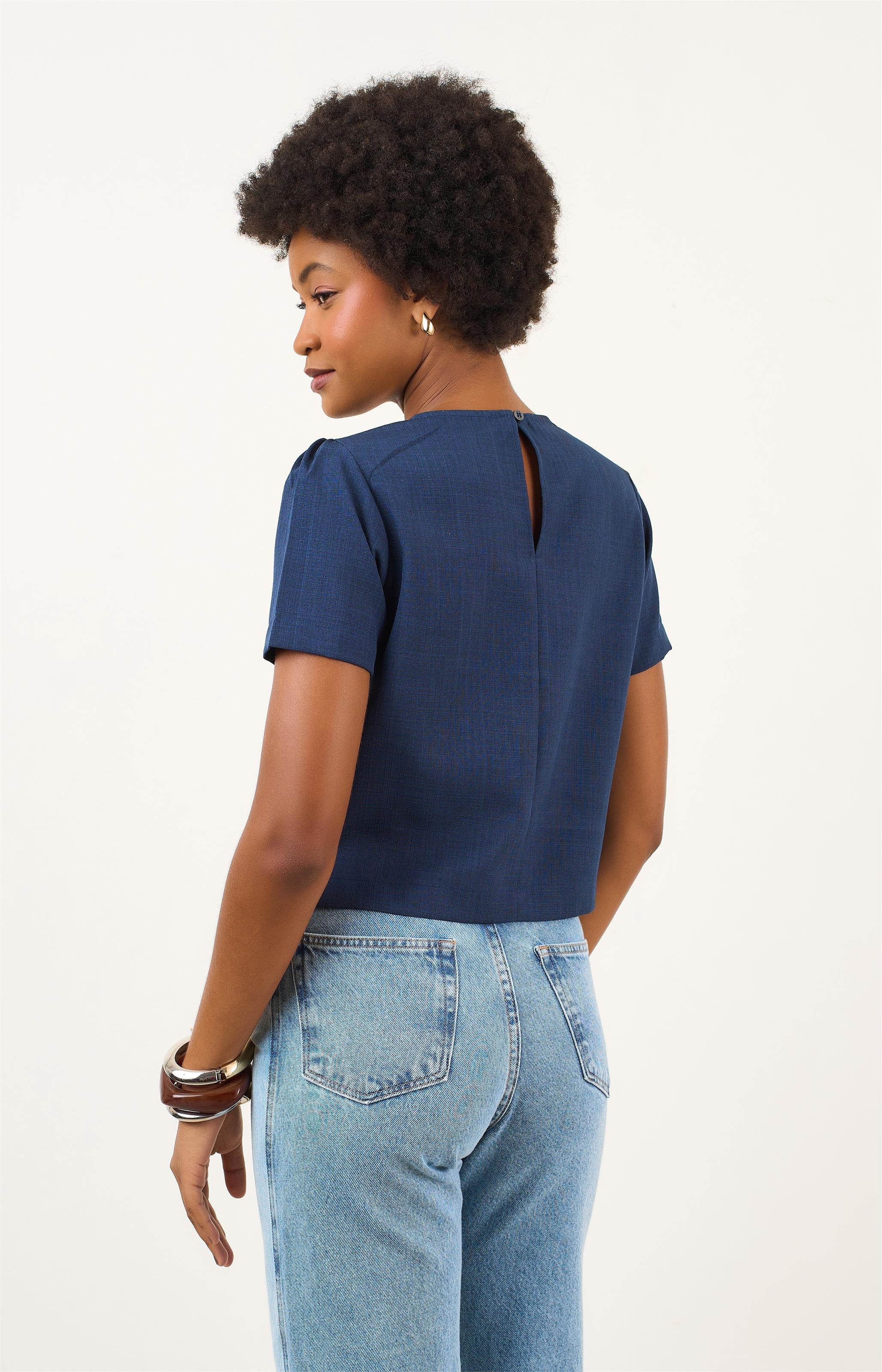Blusa Basic Mosaic Marinho