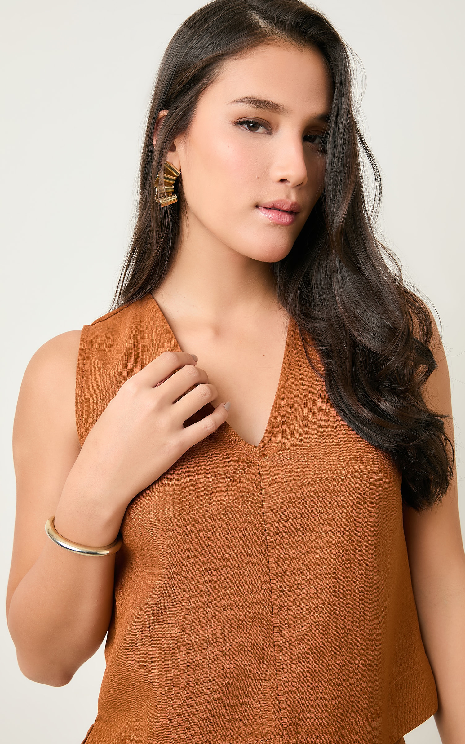 Blusa Basic Sculp Doce de Leite