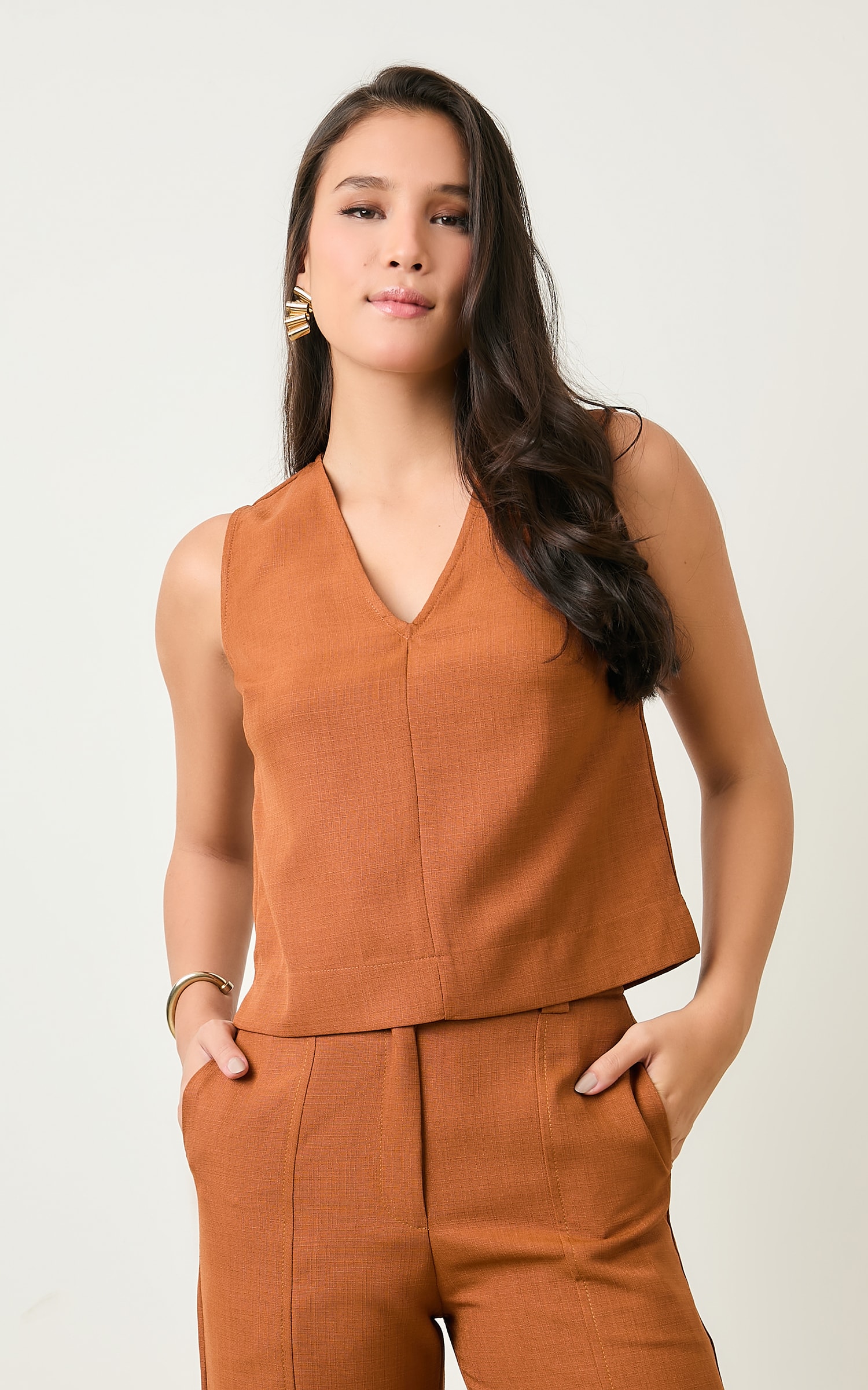 Blusa Basic Sculp Doce de Leite