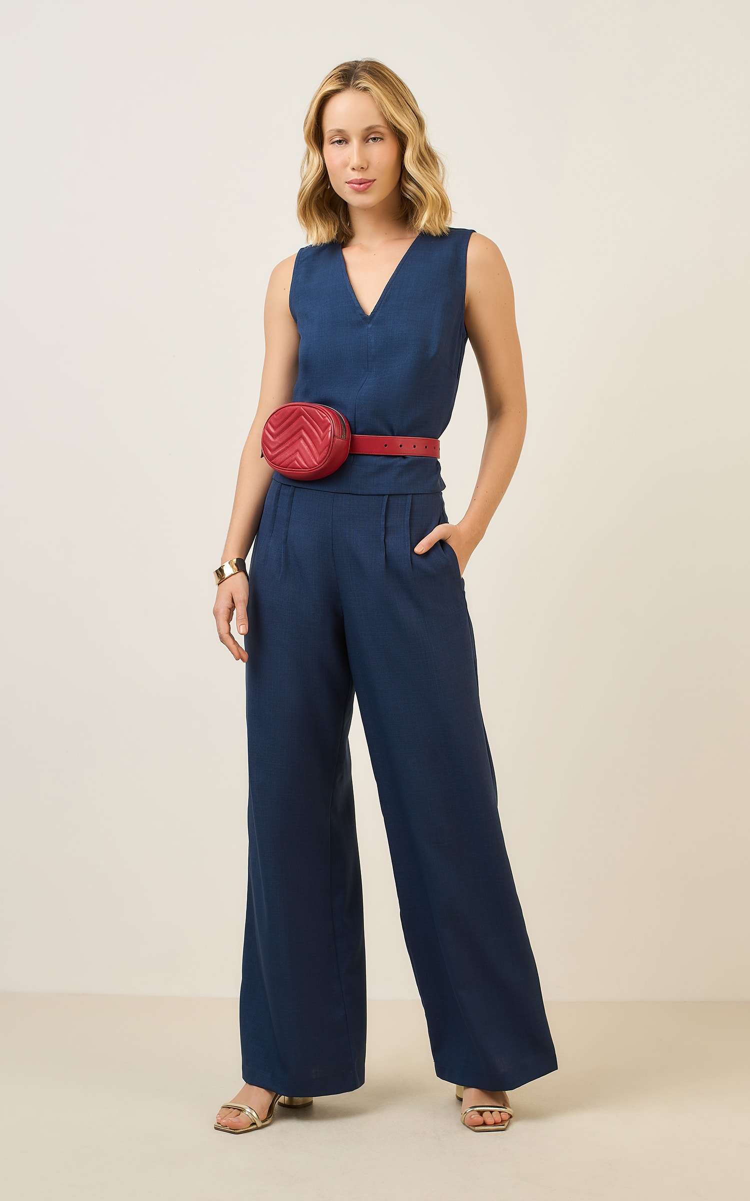 Blusa Basic Sculp Marinho