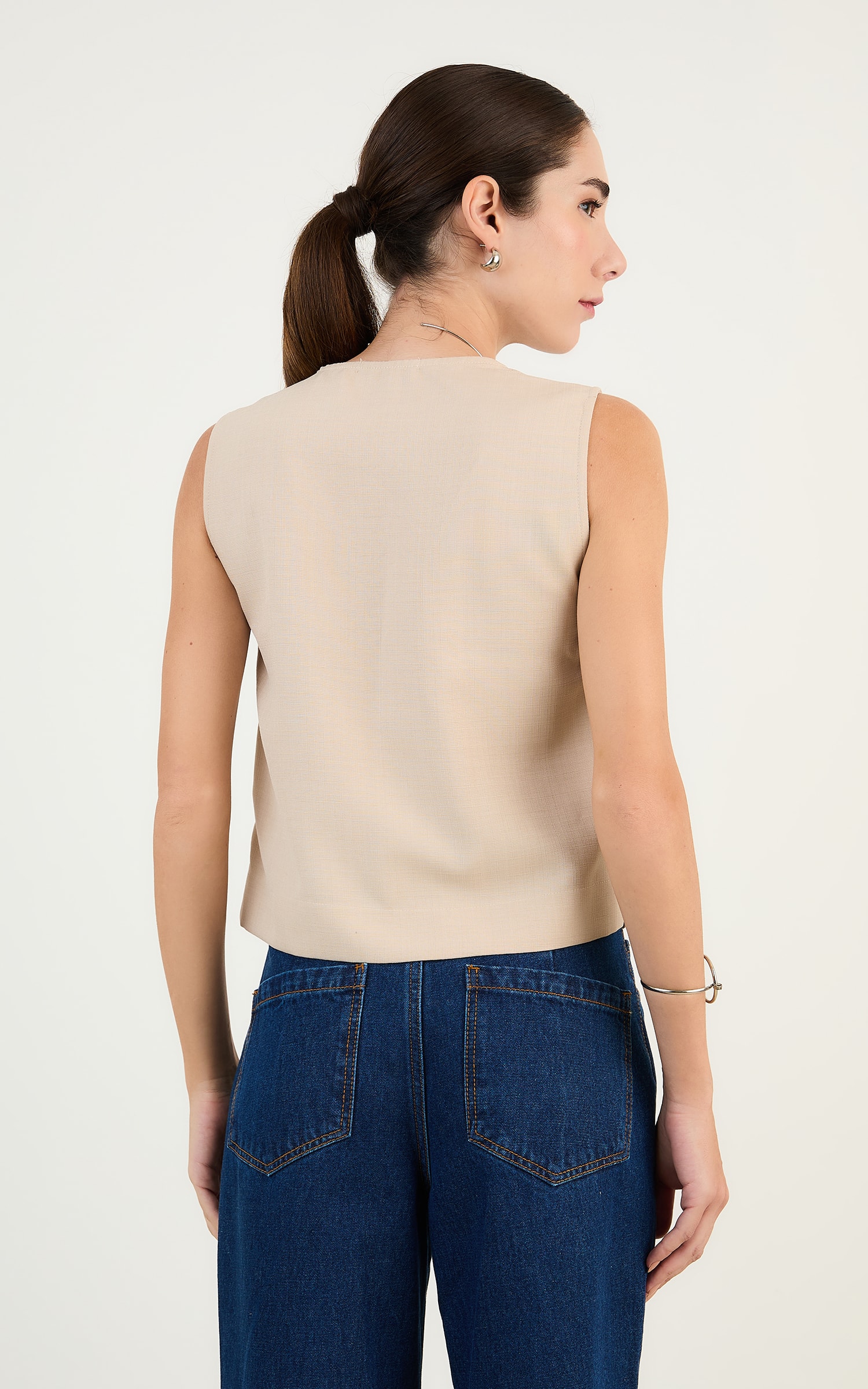 Blusa Basic Sculp Natural