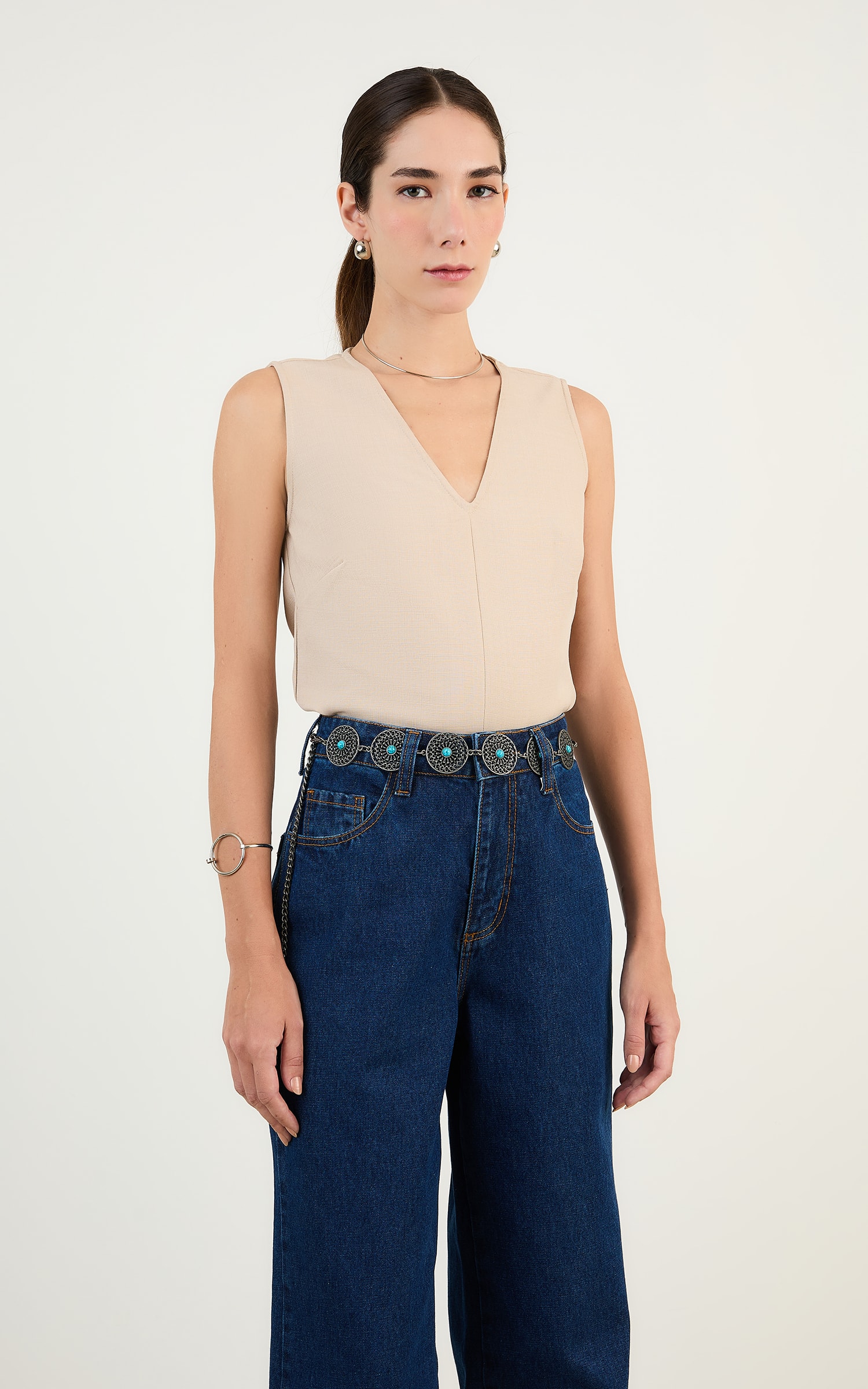 Blusa Basic Sculp Natural