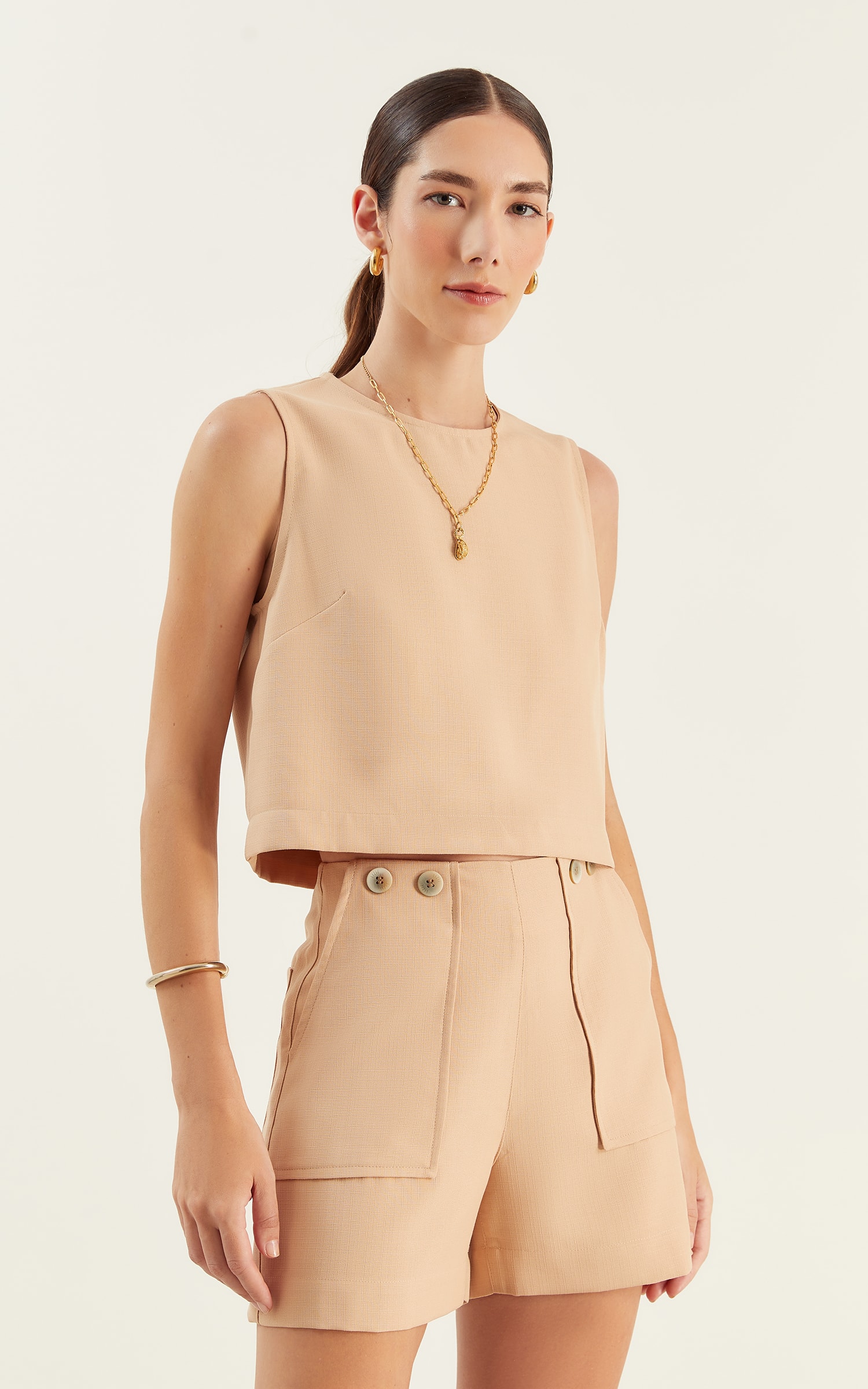 Blusa Basic Vanila Natural