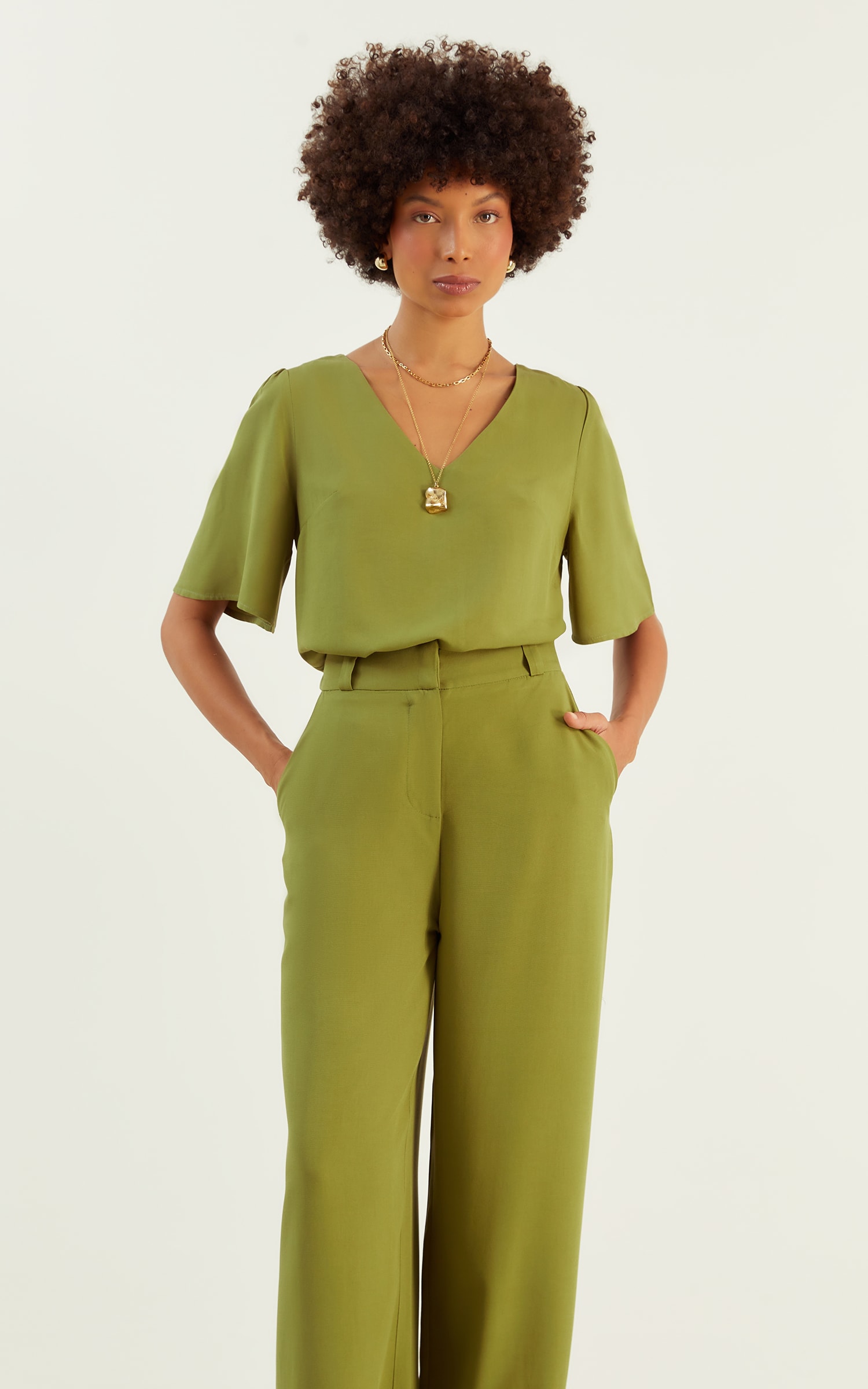 Blusa Basic Verde Militar