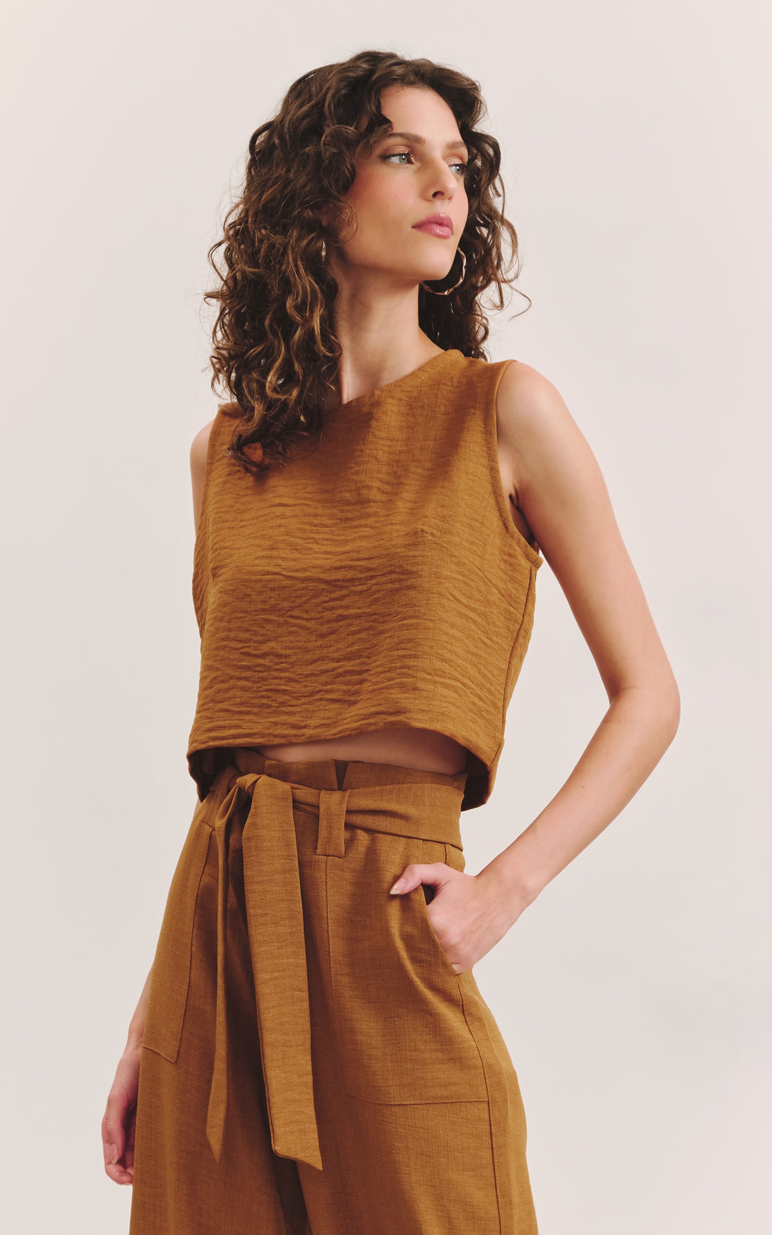 Blusa Basic Veron Caqui