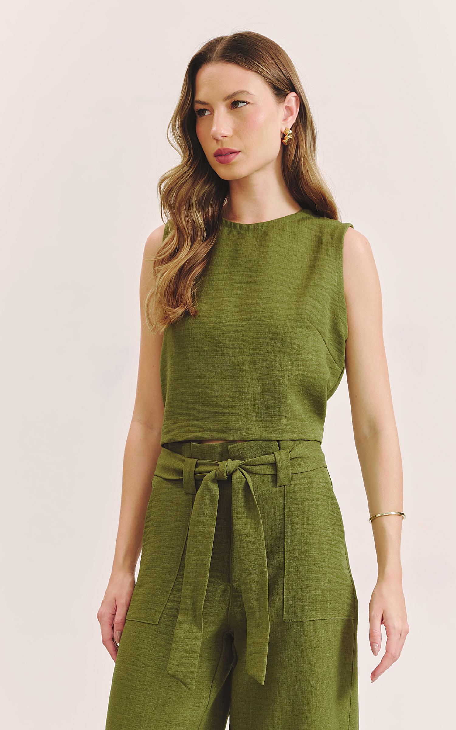 Blusa Basic Veron Verde Musgo