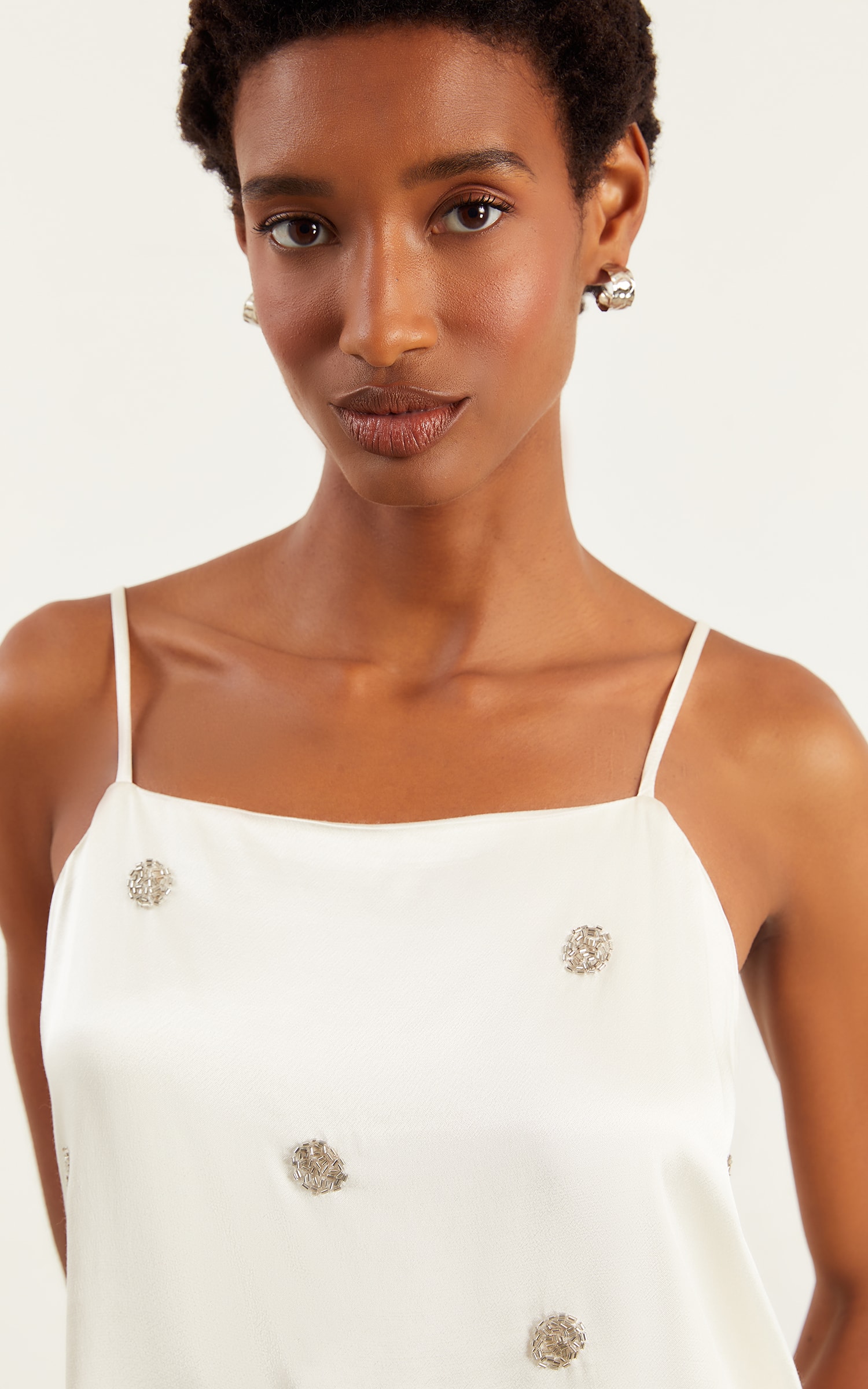 Blusa Bordada Poá Off White