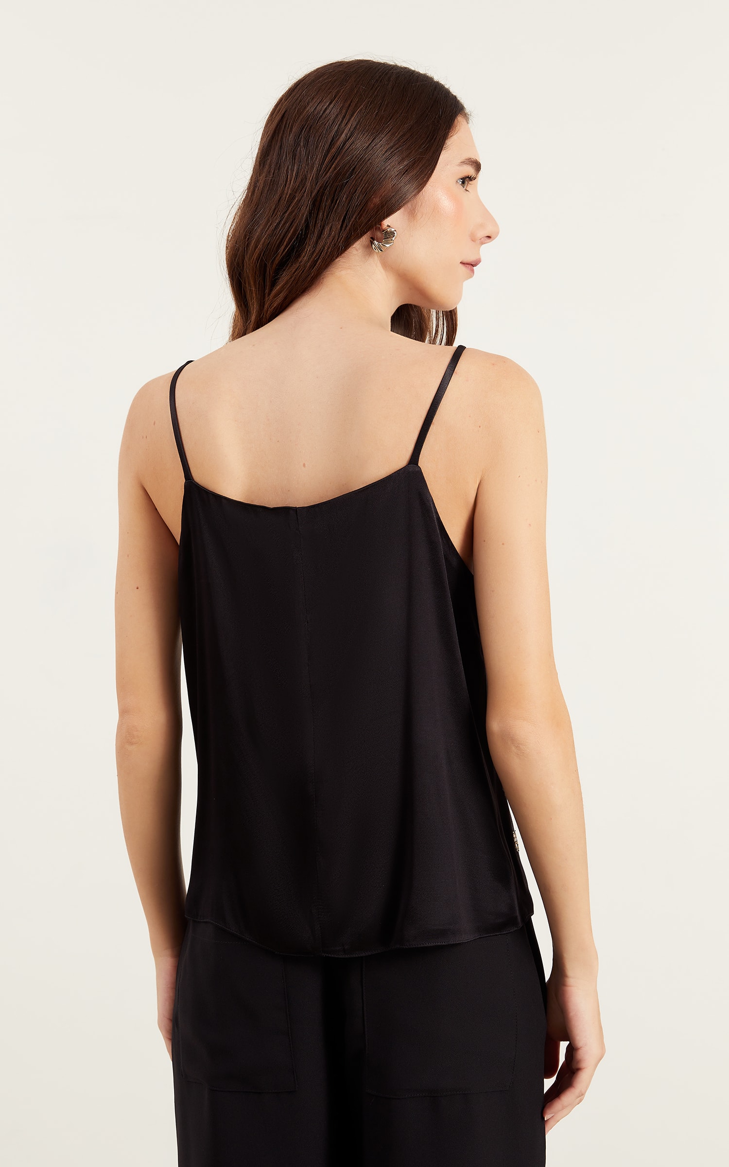 Blusa Bordada Poá Preto