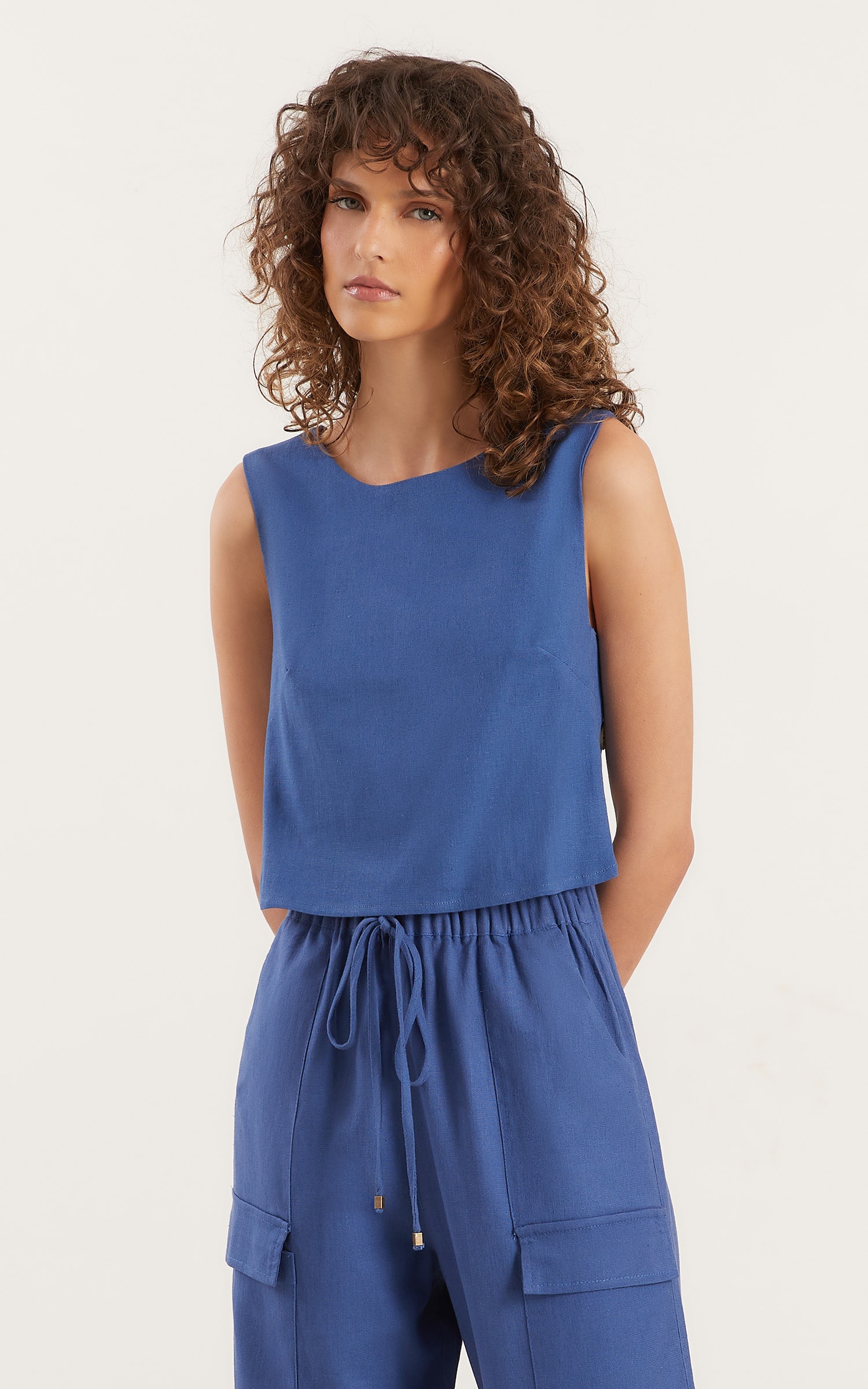 Blusa Botões Aldeia Azul Denim