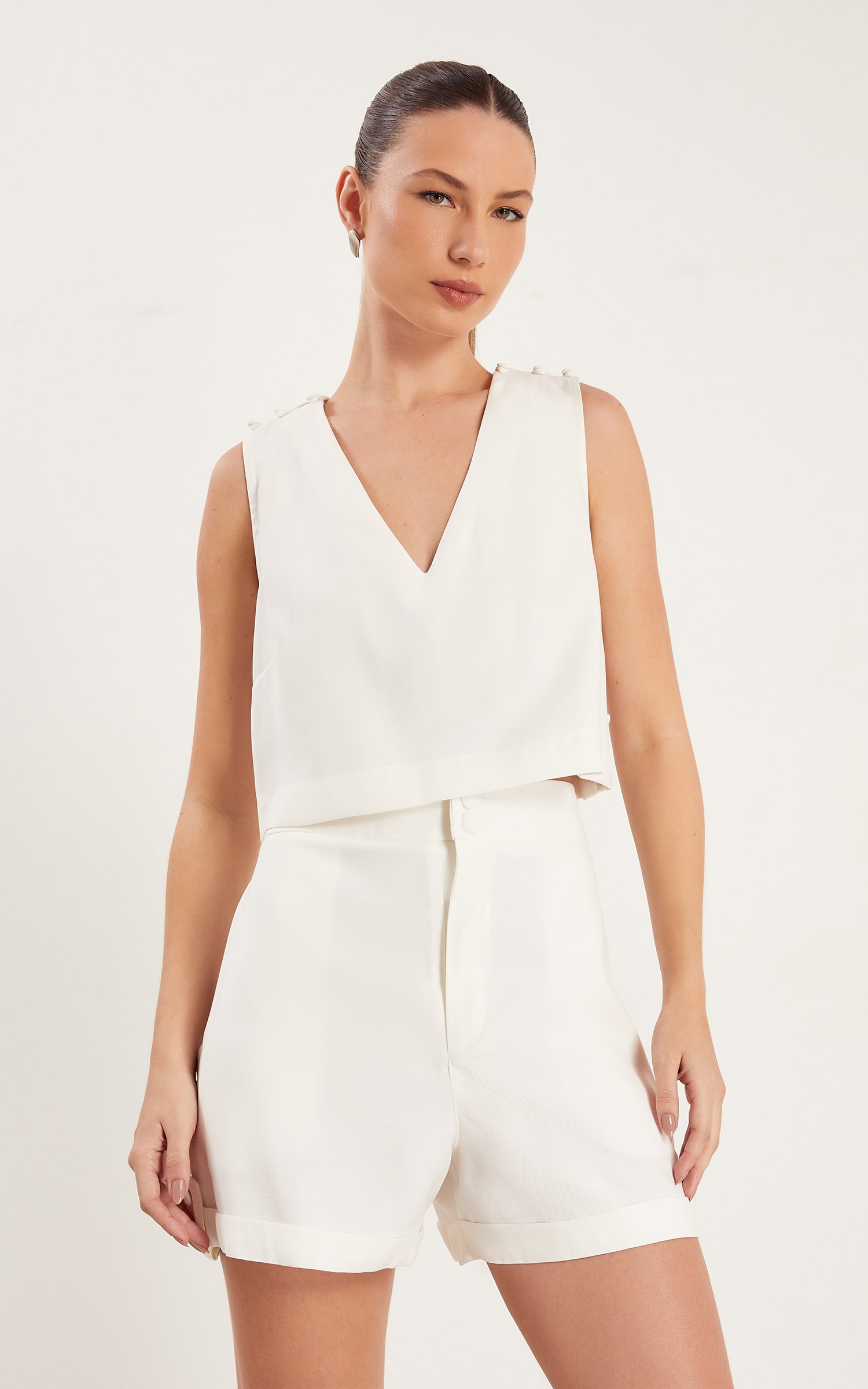 Blusa Botões Renovar Off White
