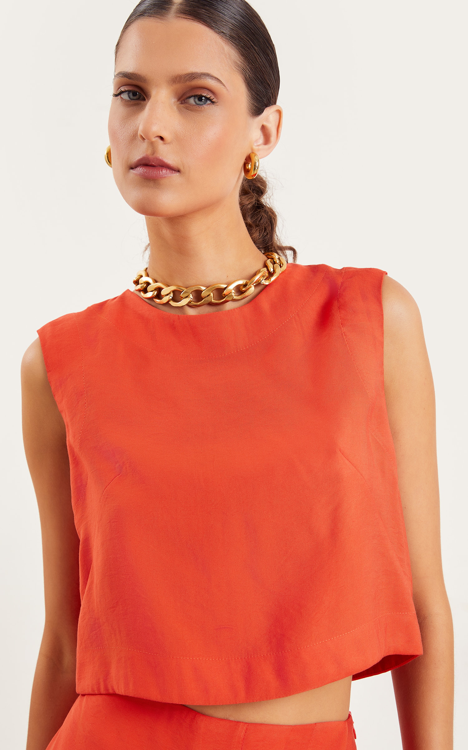 Blusa Casual Resort Laranja