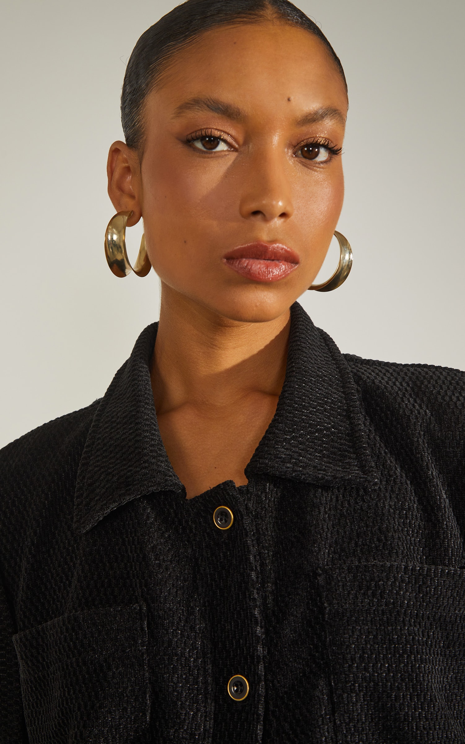 Blusa Chenile Jacquard Preto