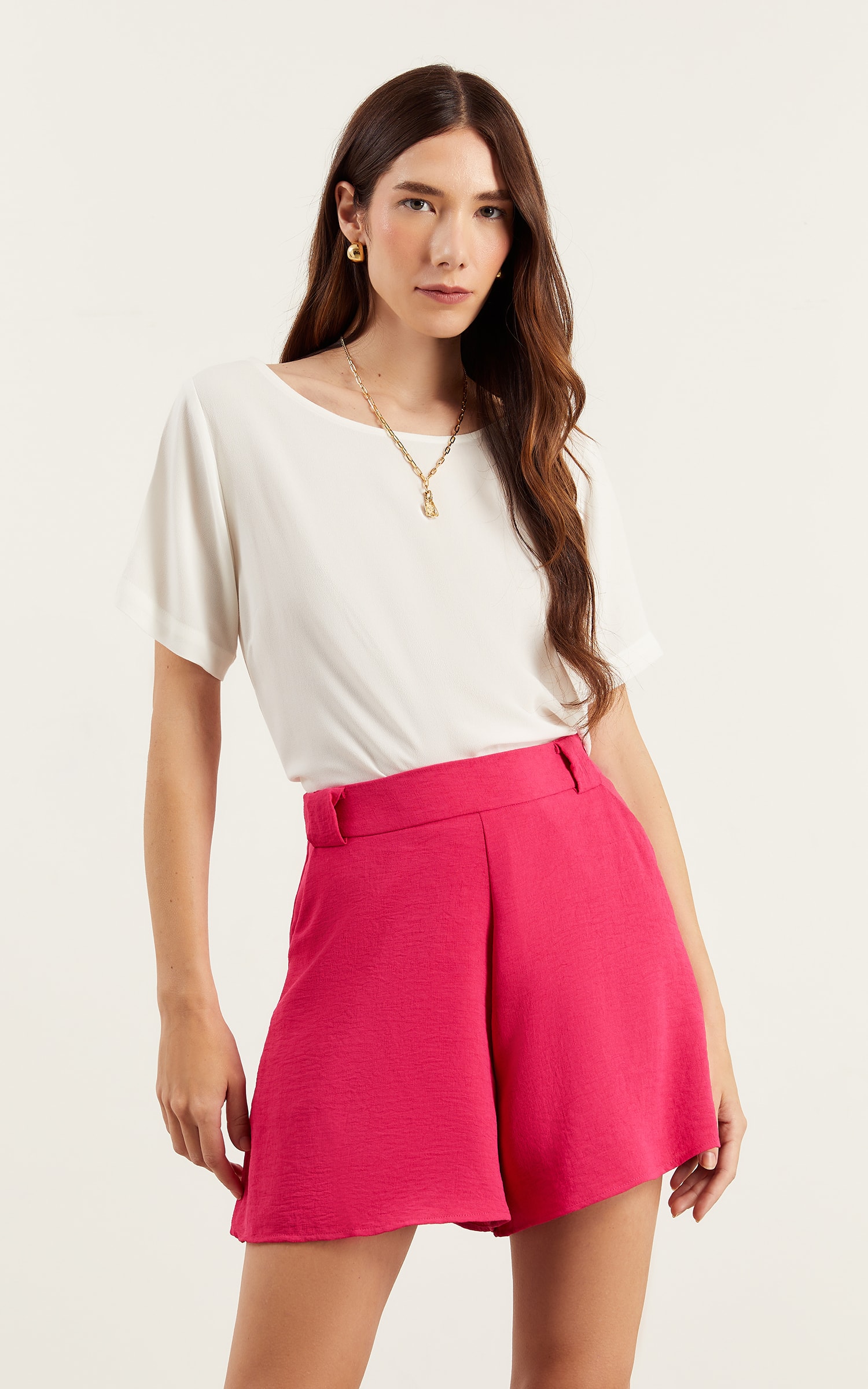 Blusa Com Manga Basic Off White